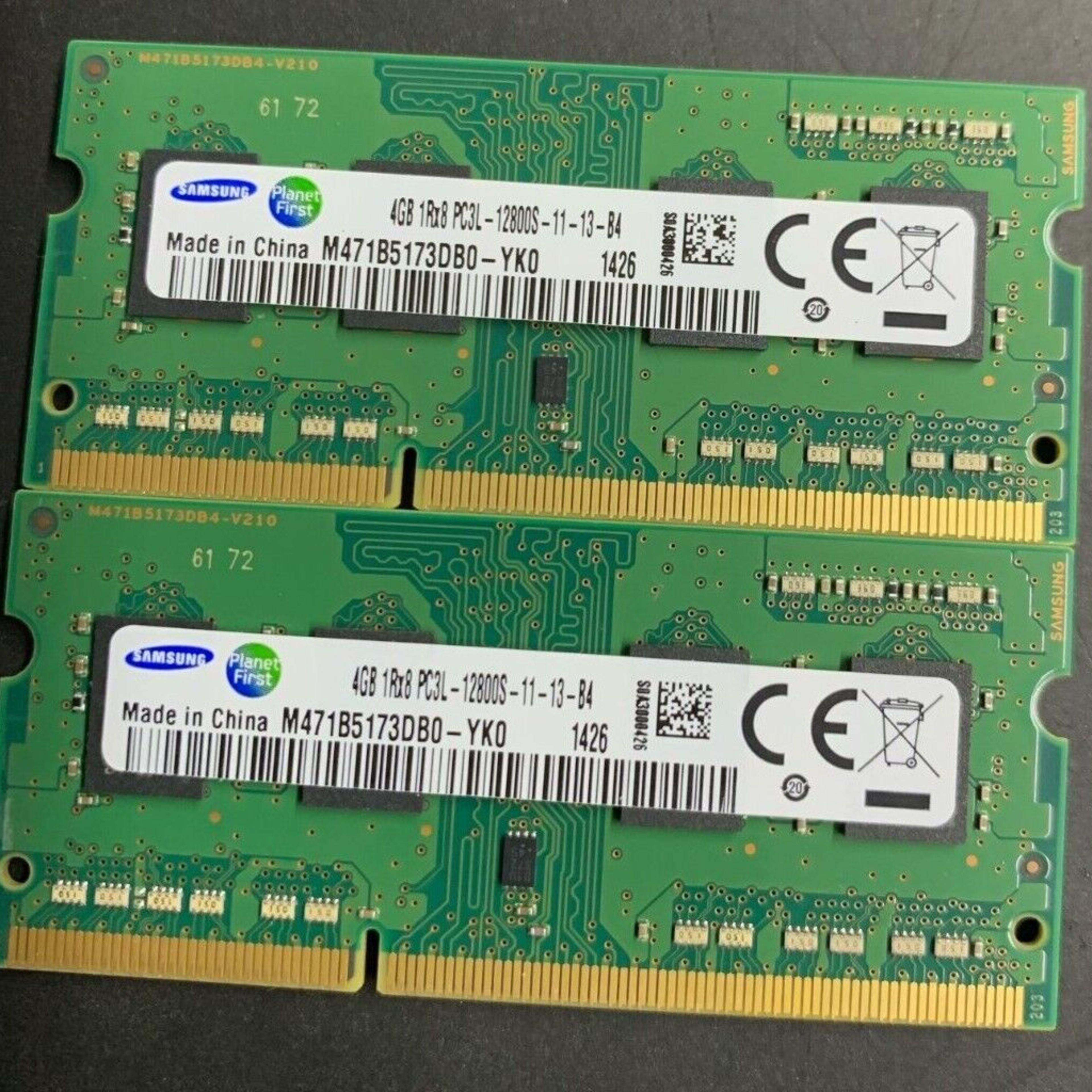 Original Samsung 8GB, (2x4GB) M471B5173DB0-YK0 -DDR3 SODIMM Laptop Memory Ram