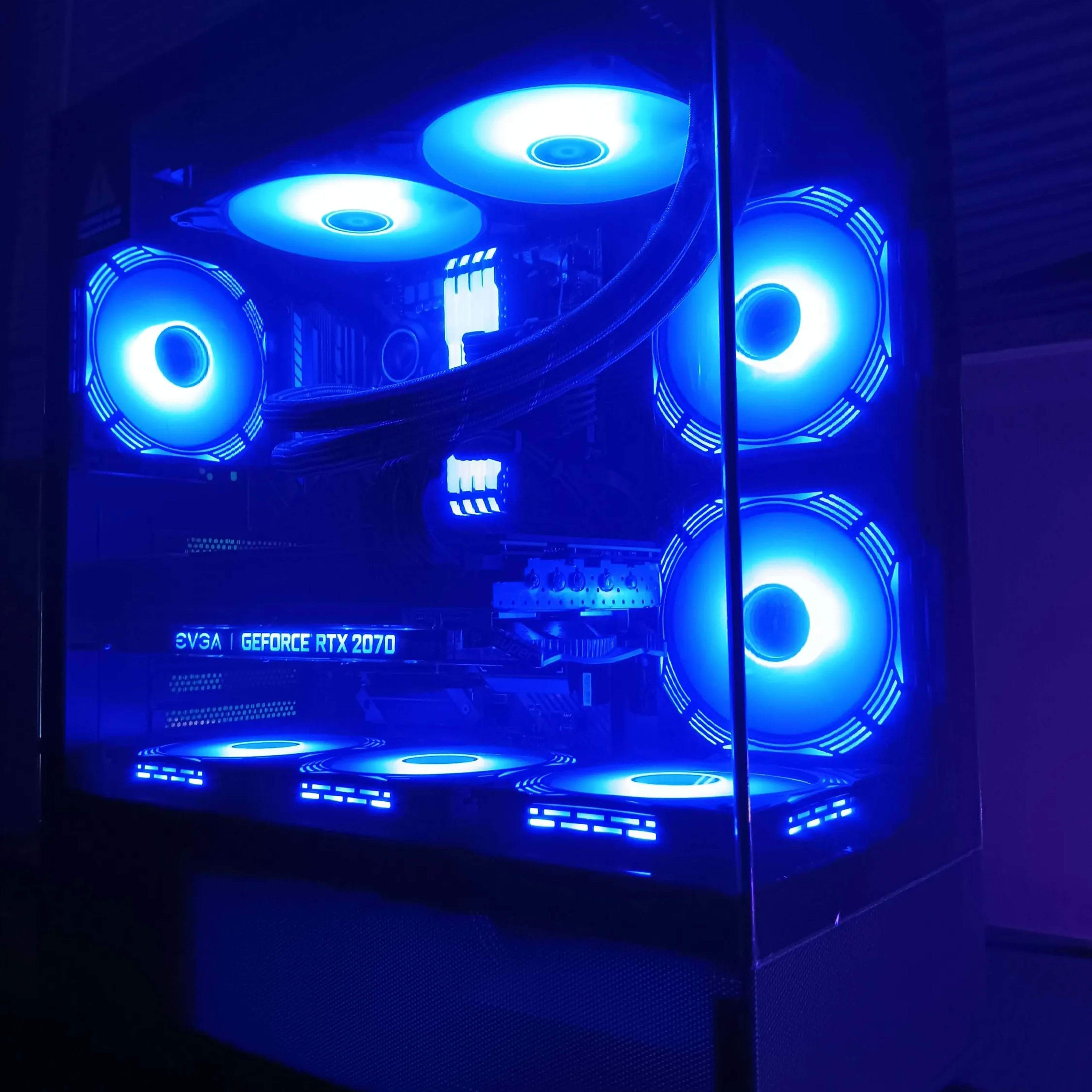 Black RGB GAMING PC, Ryzen 5 5600x, EVGA RTX 2070S)