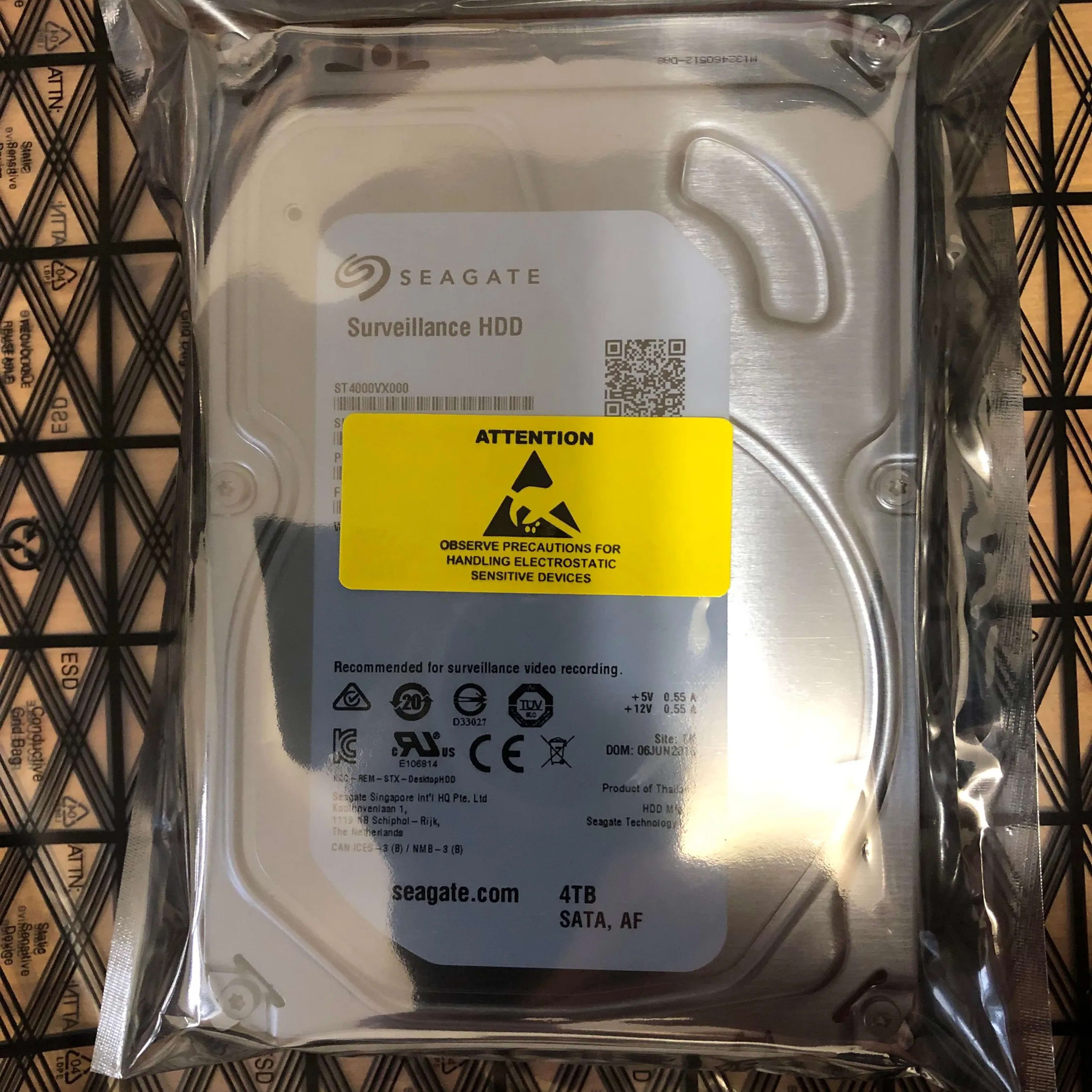 seagate surveillance 4tb hdd used like new