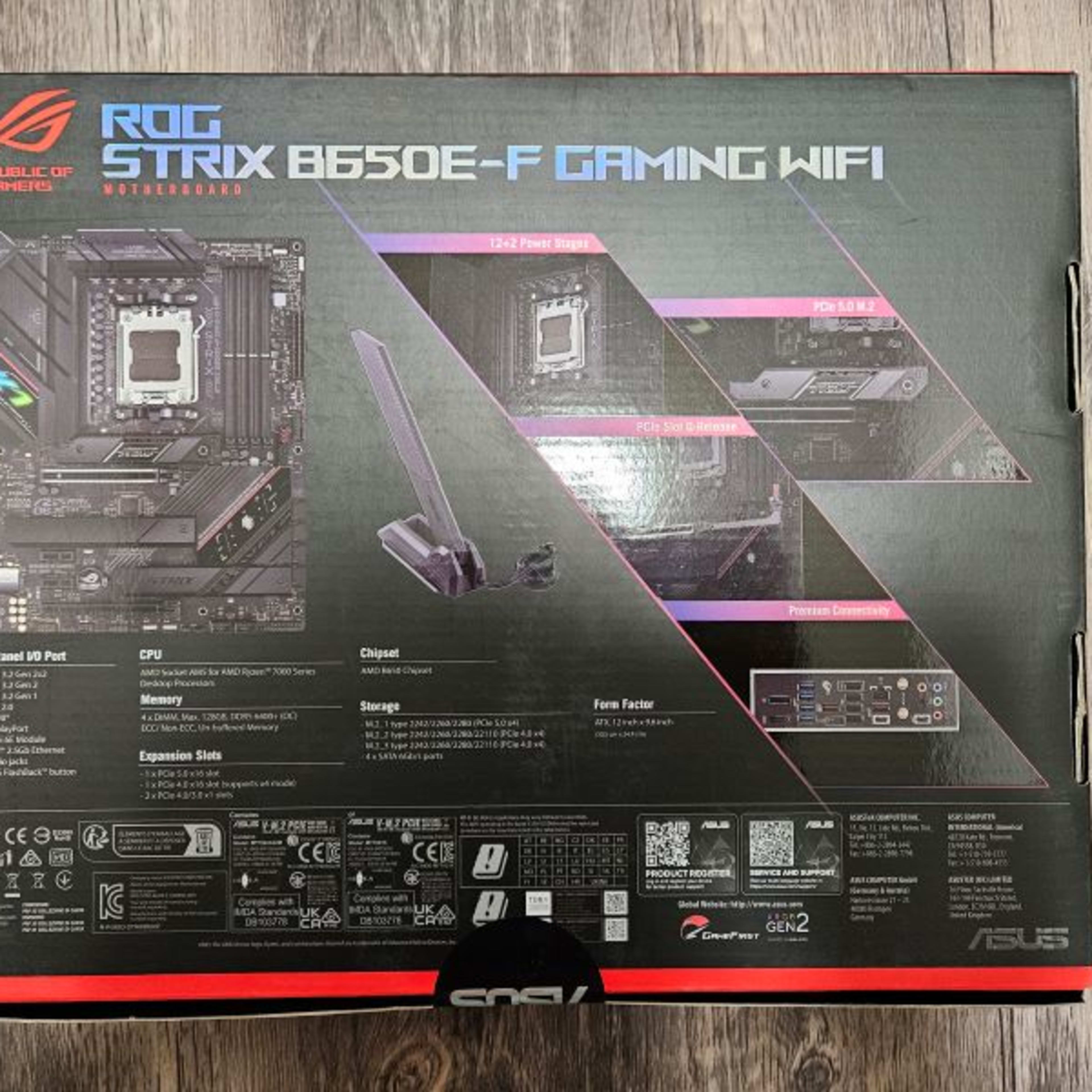 ASUS ROG STRIX B650E-F Gaming Wifi Motherboard Socket AM5 - Brand New in Box