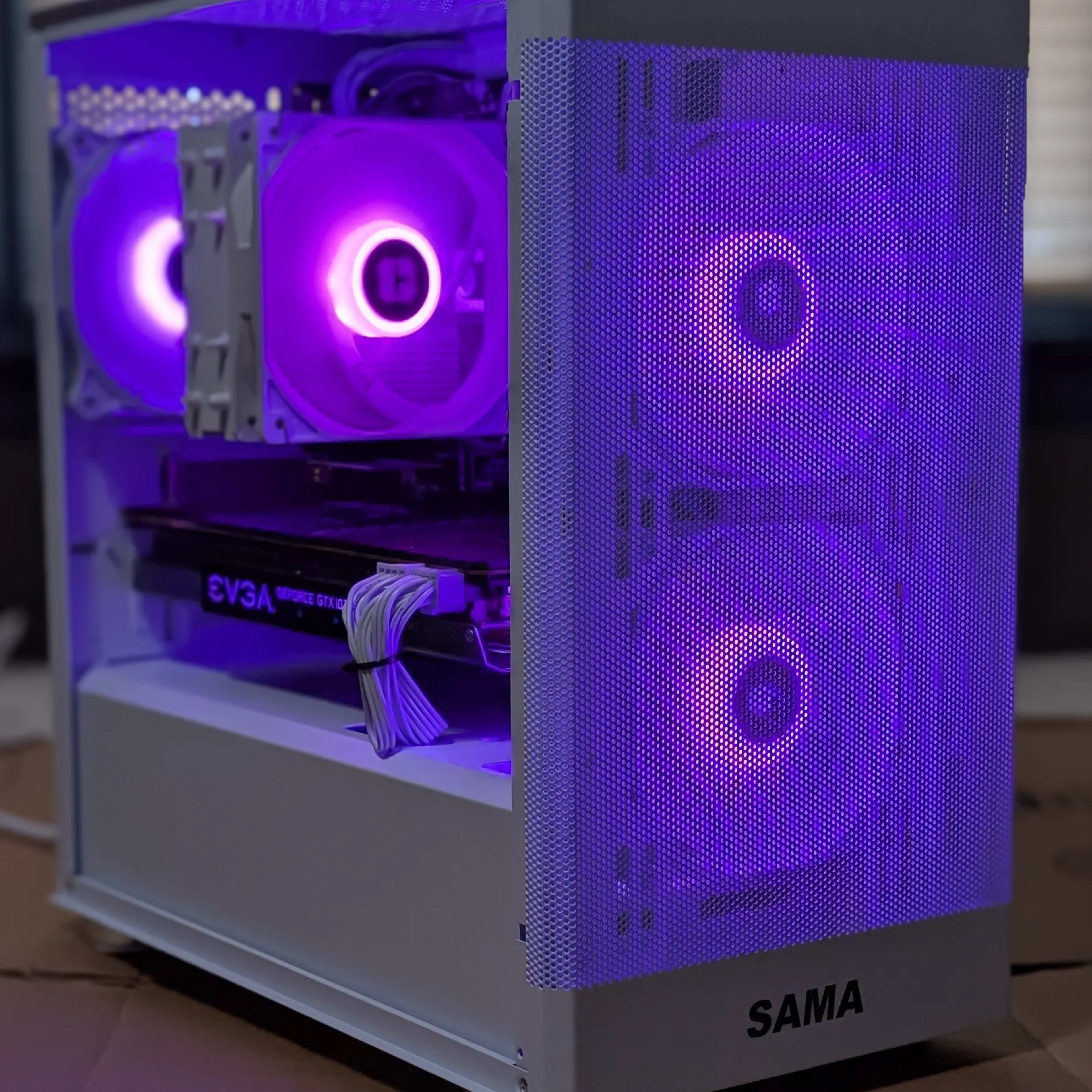 白いパソコン Ryzen5 3600 16GB GTX1070Ti