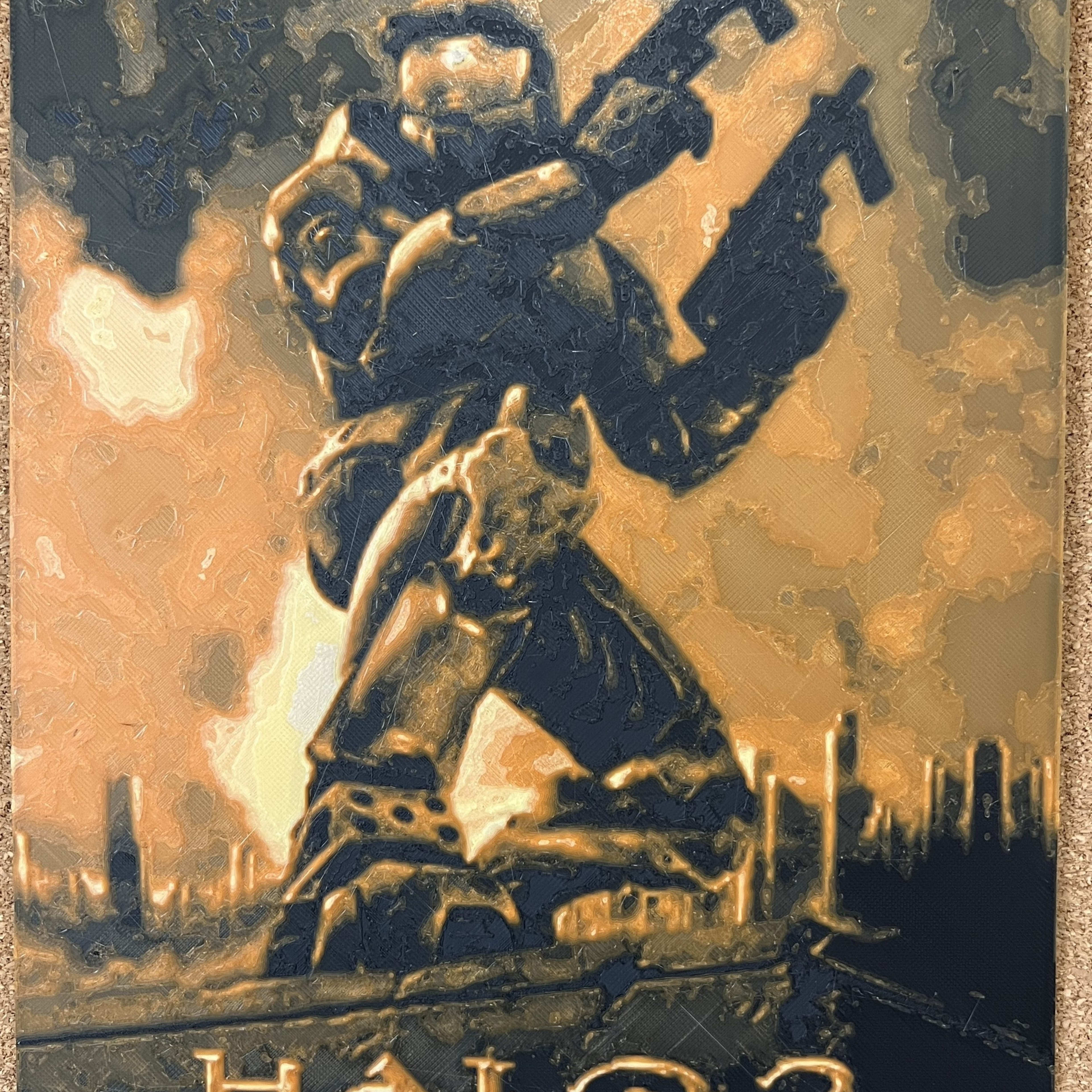 3D Printed Halo 2 Artwork