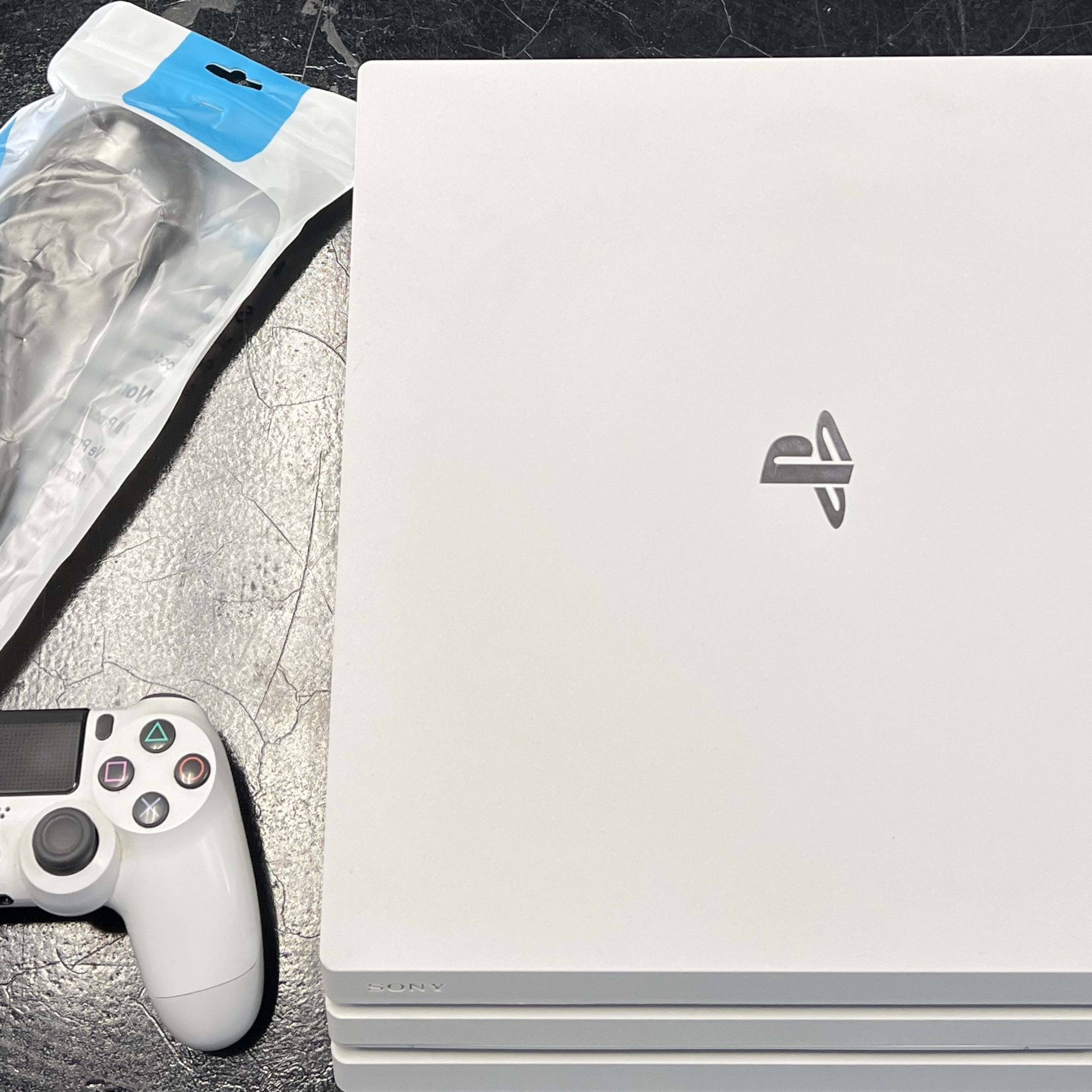 PS4 Pro Glacier White 1TB with power Cable and Controller | Jawa