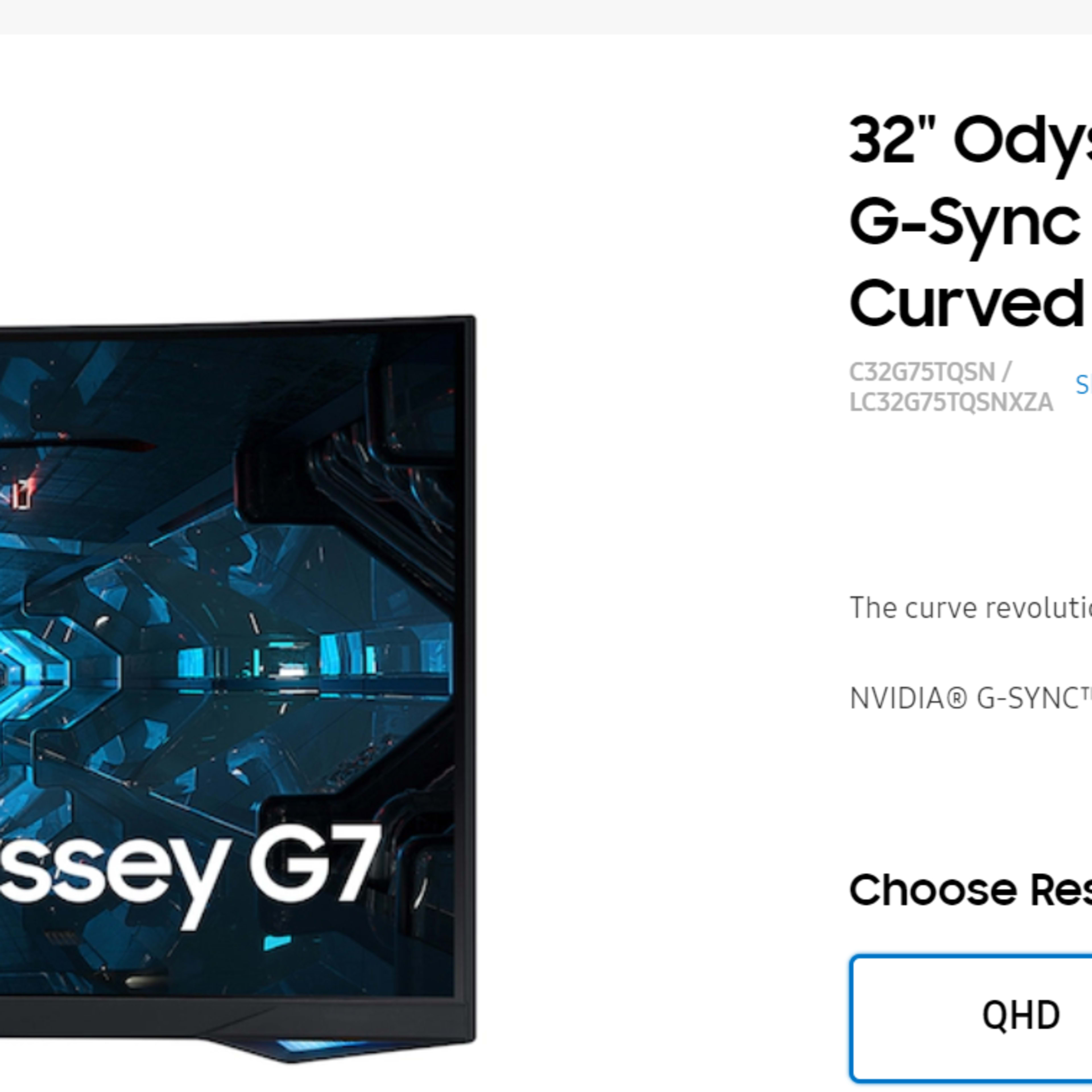 Samsung G7 Odyssey 2K 240HZ Gaming Monitor