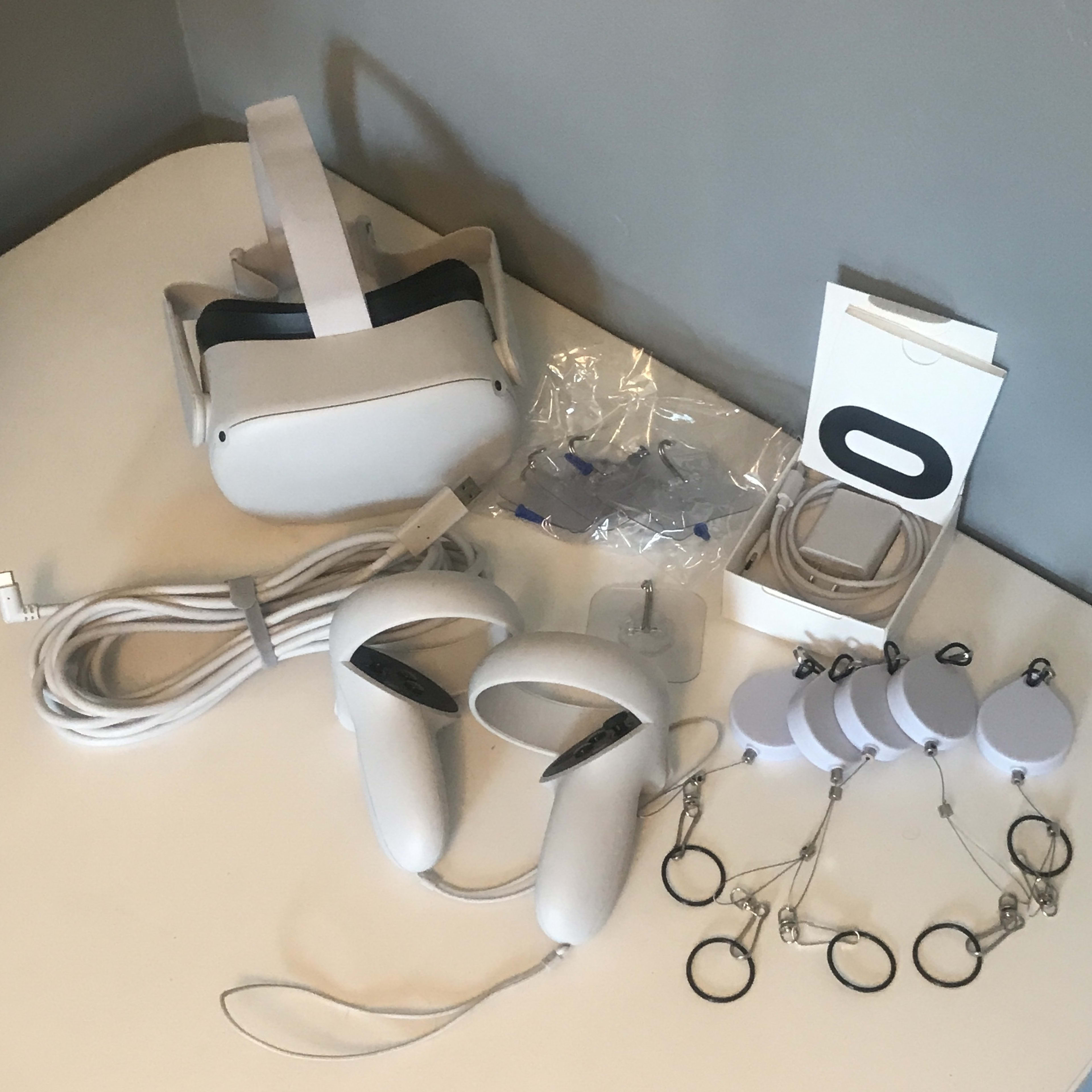 Oculus Quest 2 64GB VR +16ft Link Cable w/ mounting gear for a LIKE wireless experience in steamVR