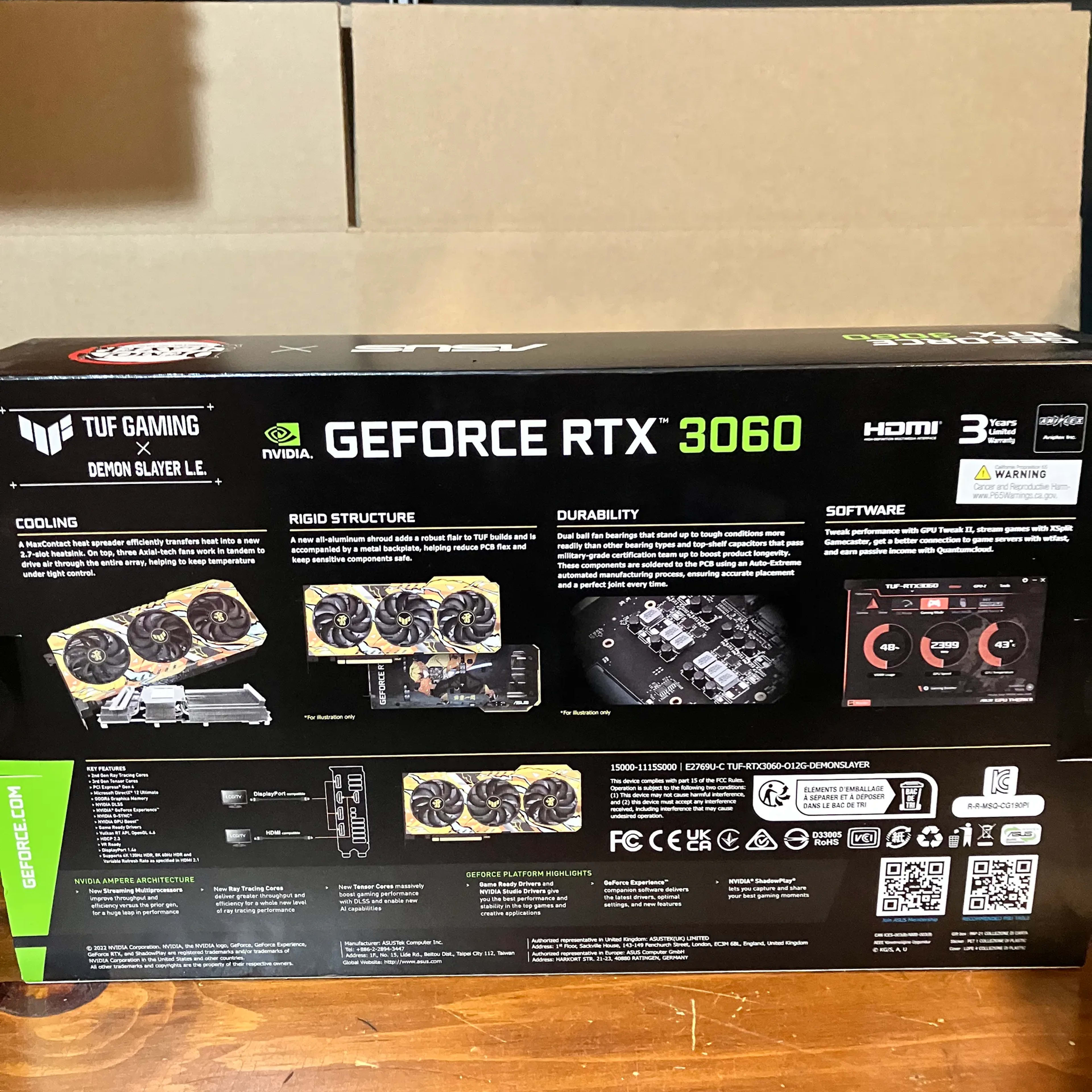 UNOPENED ASUS Tuf RTX 3060 Demon Slayer Limited Edition | Jawa UNOPENED ASUS Tuf RTX 3060 Demon Slayer Limited Edition | Jawa