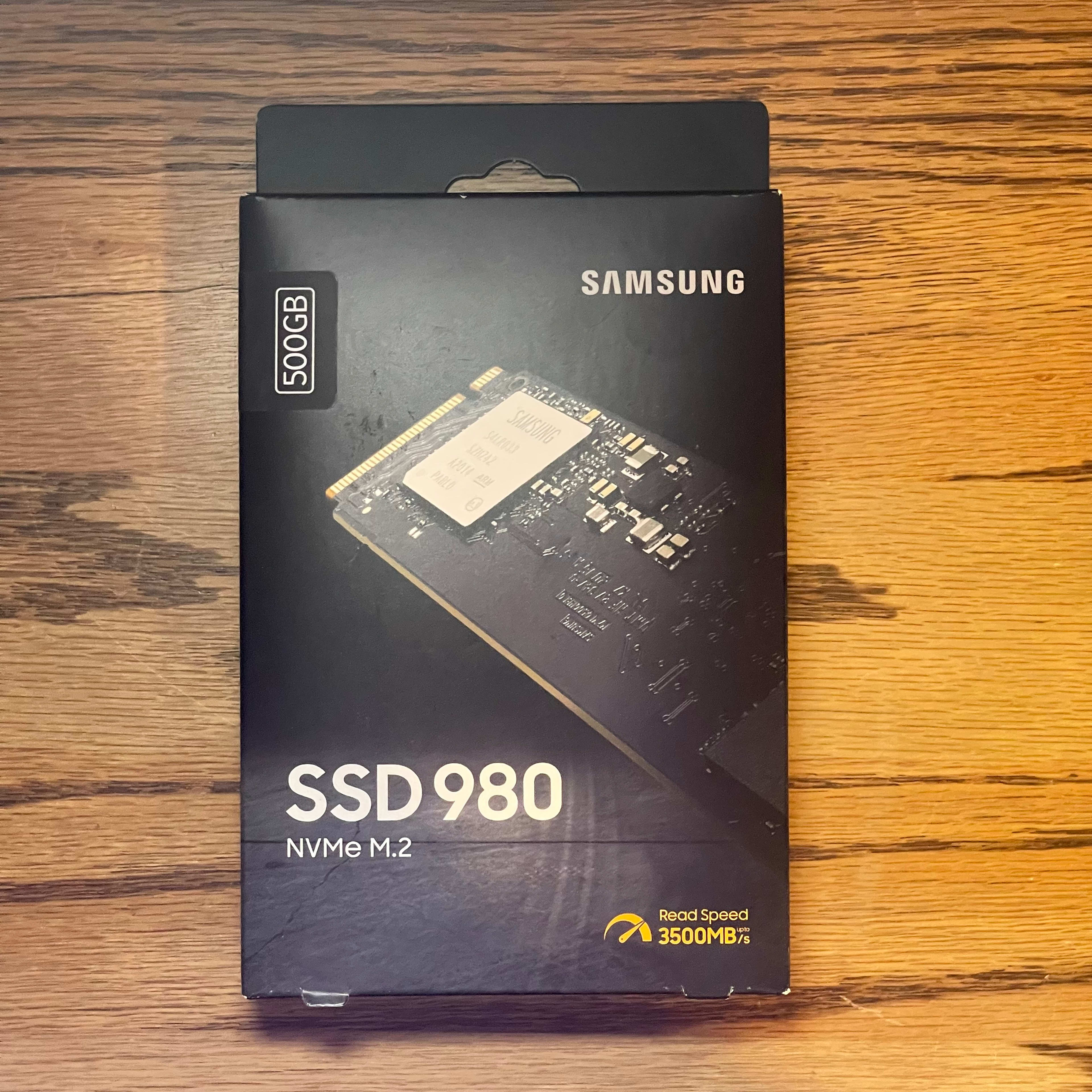 New, Samsung 980 500GB NVMe M.2 SSD