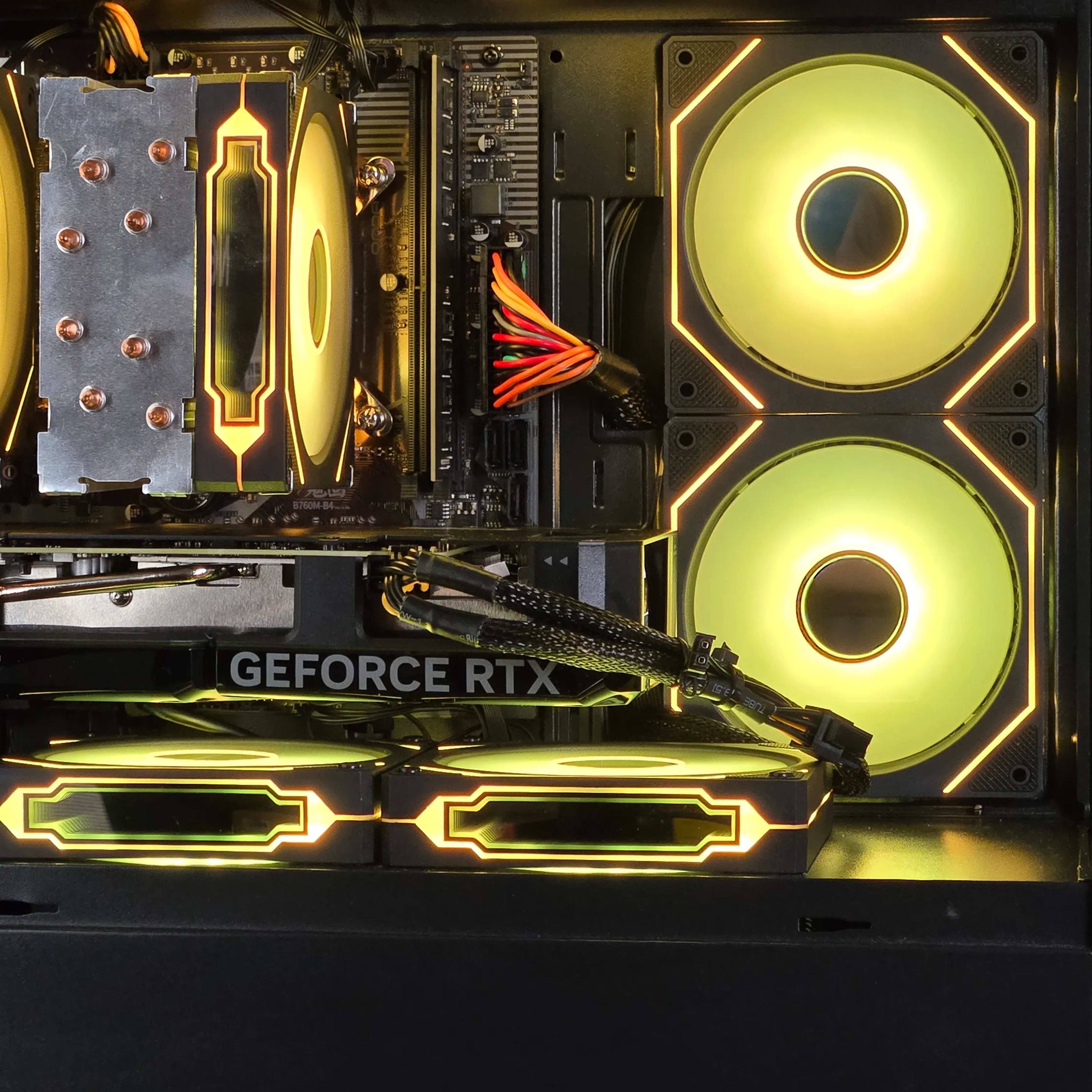 🔶Gold Sparrow🔶Gaming PC with i5 12400/ RTX 4060 Ti/16gb RAM/ 1TB SSD/8RGB Fans/ Windows 11 Pro