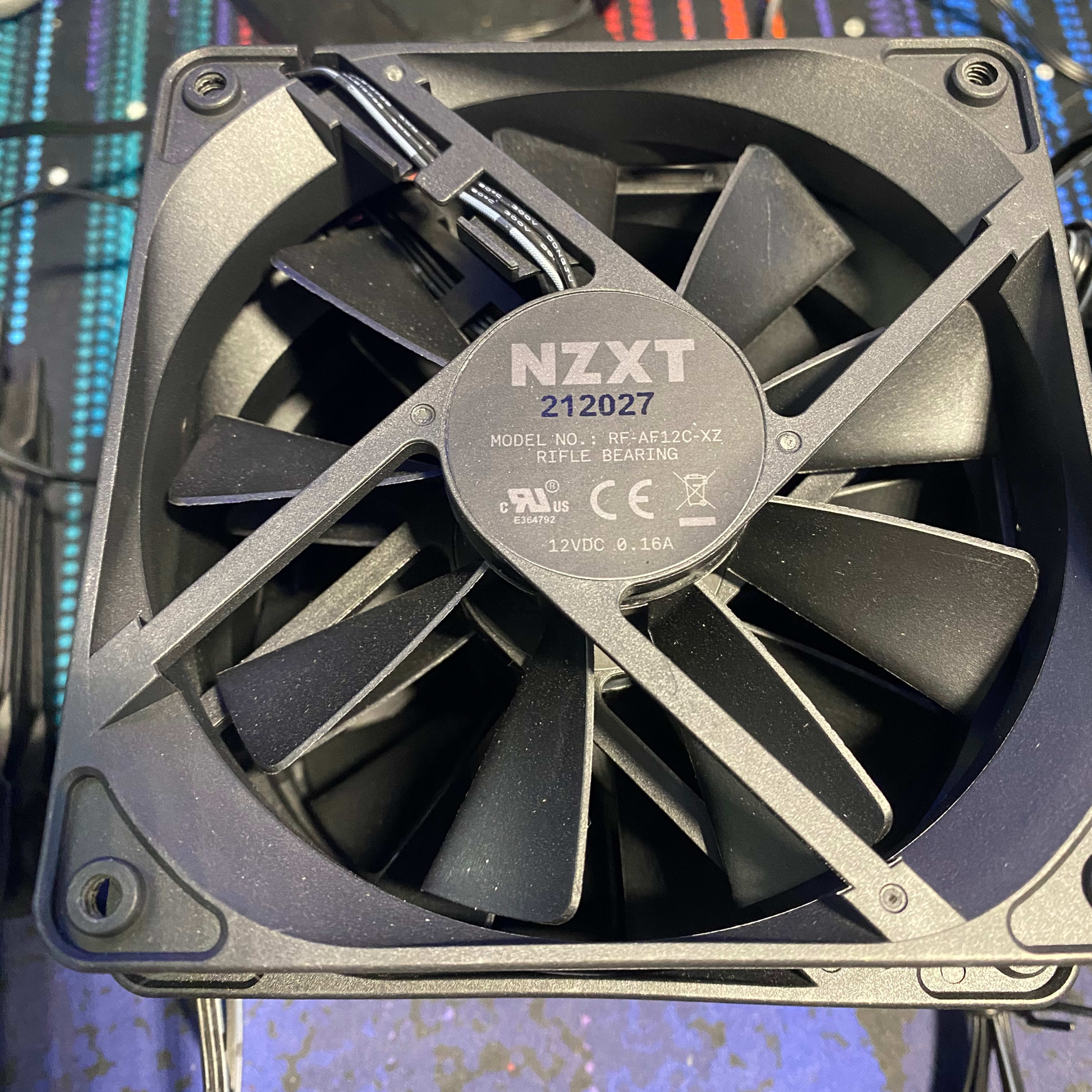 5x NZXT Black Case Fans Model # RF-AF12C-XZ Rifle Bearing Fan