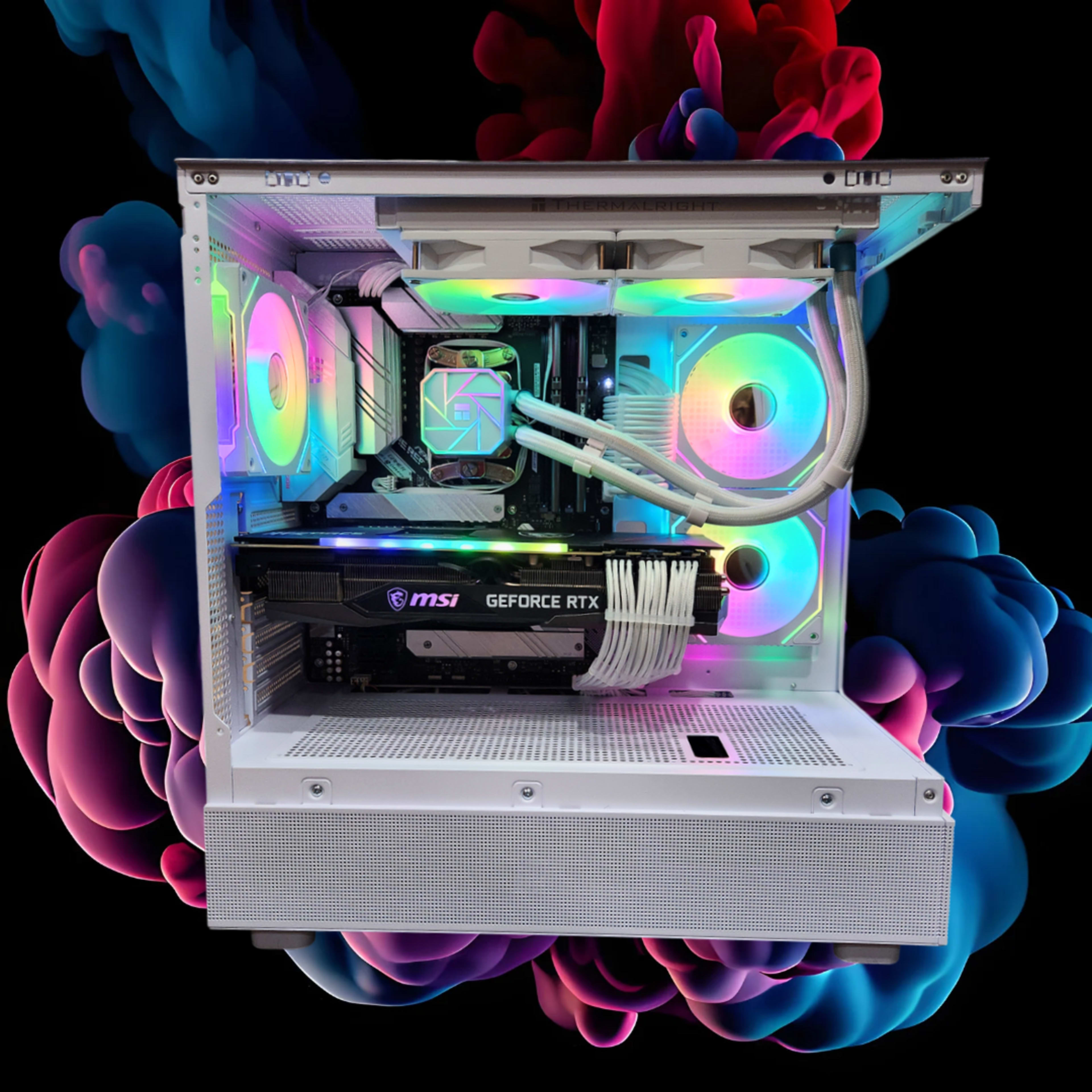 ON SALE: RTX 3080 + Ryzen 7 5700G + 32GB RAM + 1TB SSD + 5 Fans + Full RGB ( White RGB Gaming PC )