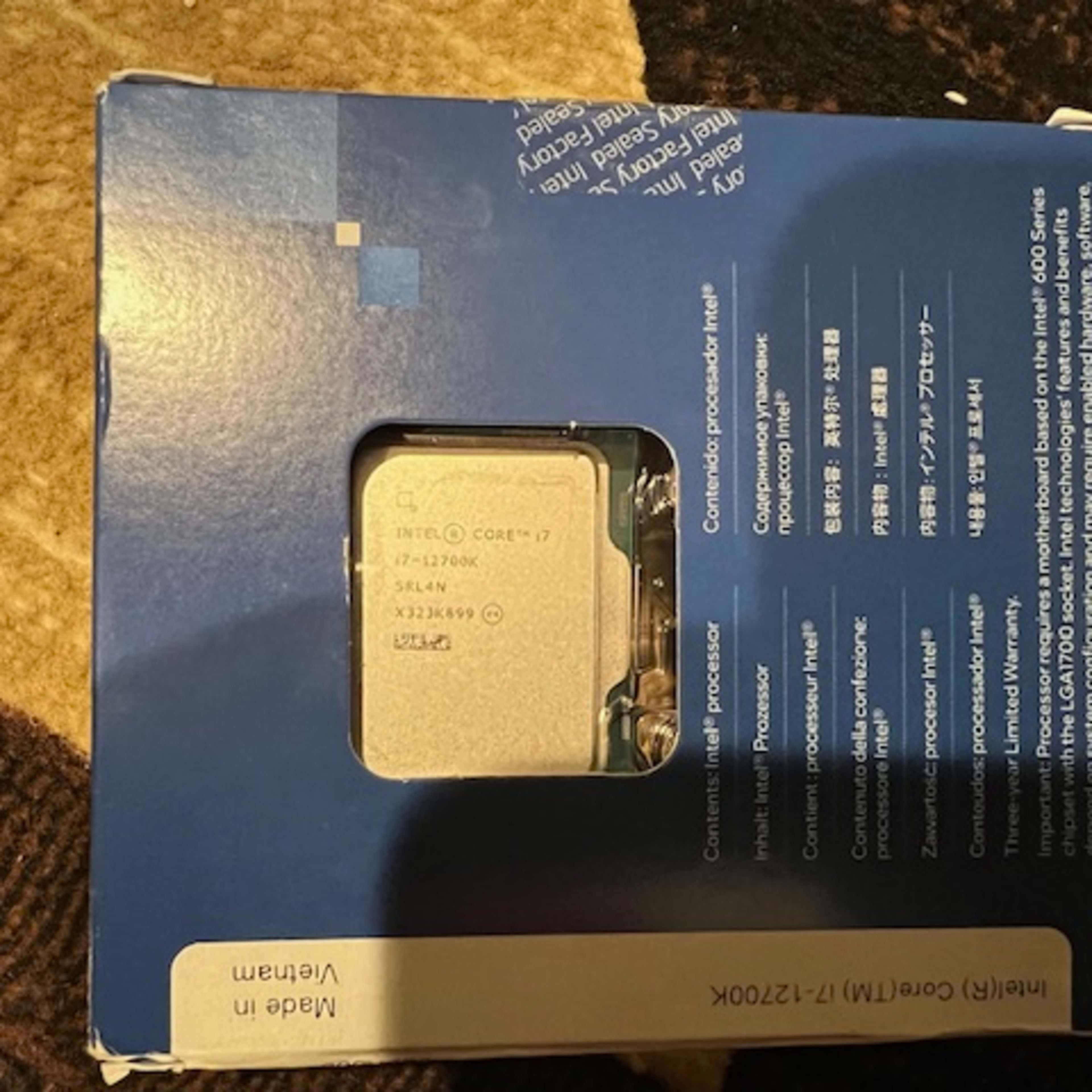 Intel Processor Core I7-12700K 3.6GHz