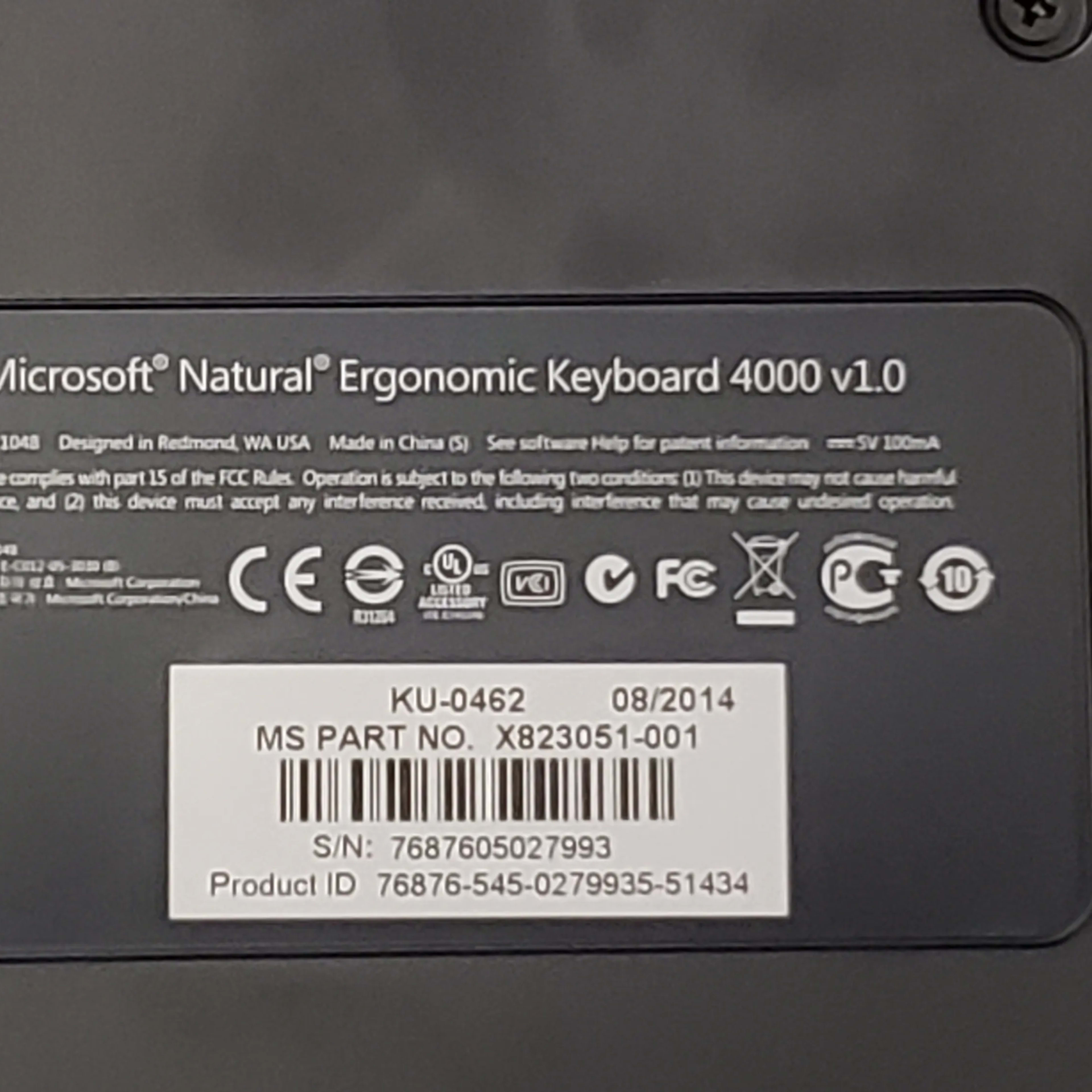 Good-Used Condition Microsoft Ergonomic Keyboard