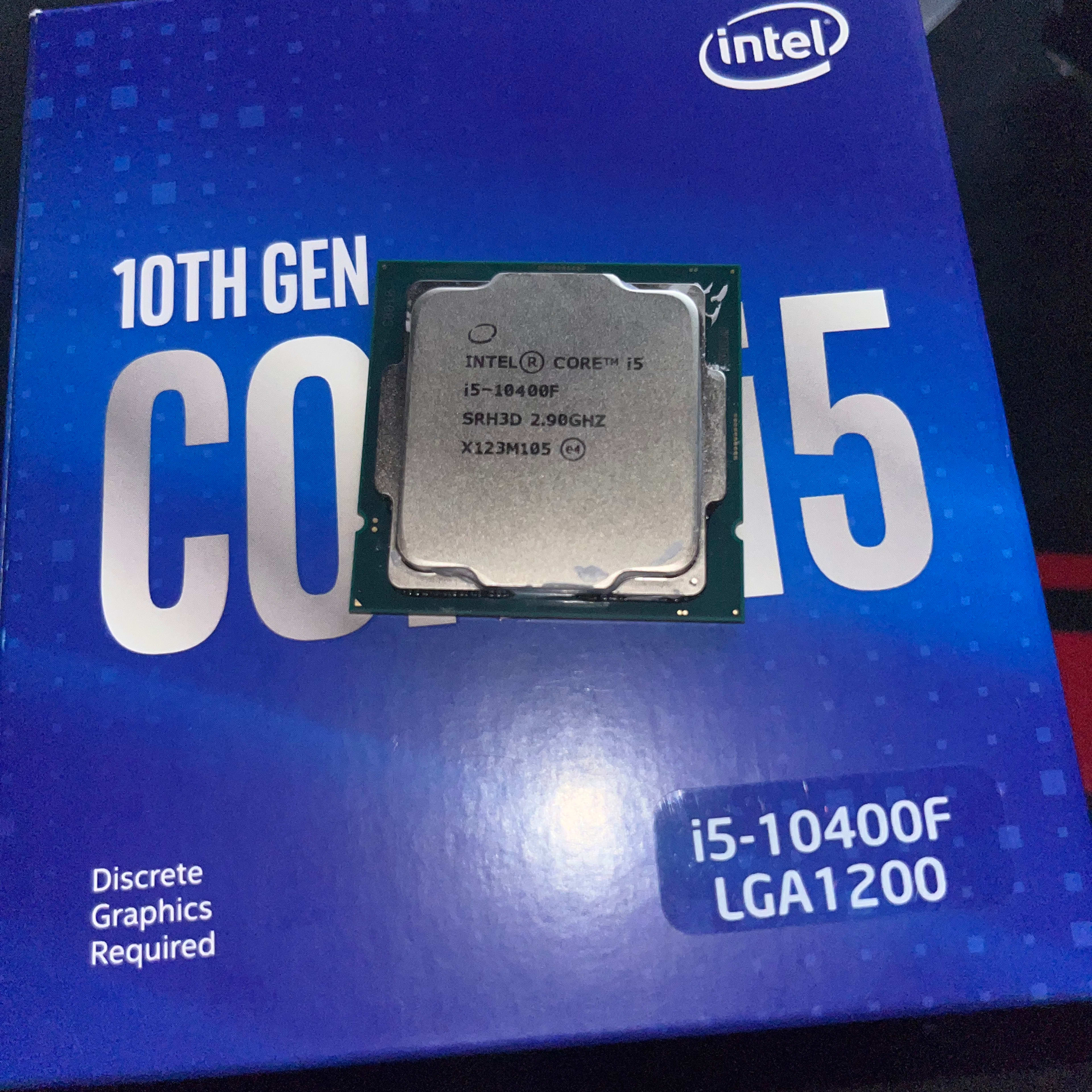 Intel Core i5 10400F CPU unboxing 