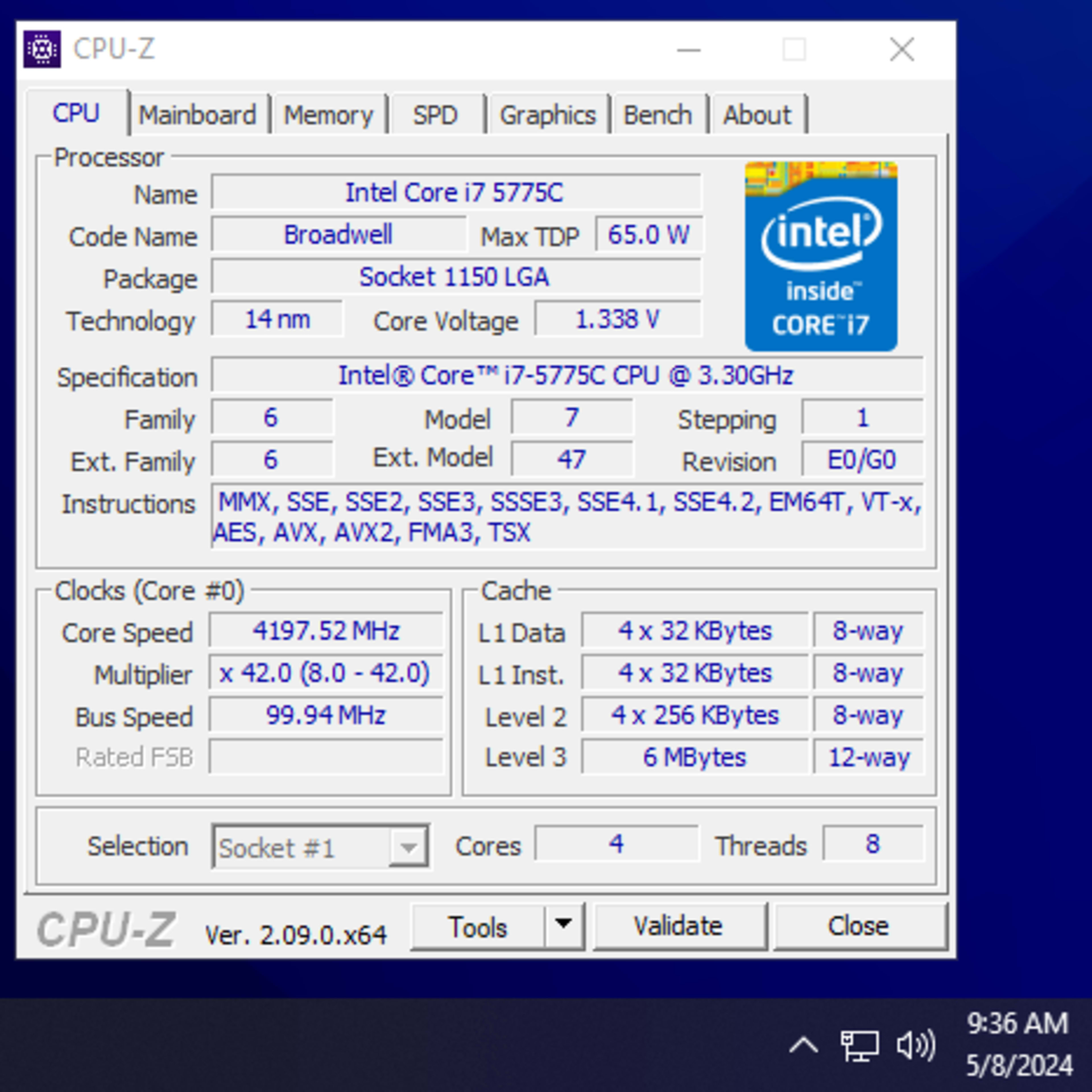 Combo: Asrock Z97 OC Formula Motherboard w/ Intel 5775C CPU and 32gb G.Skill 2800mhz