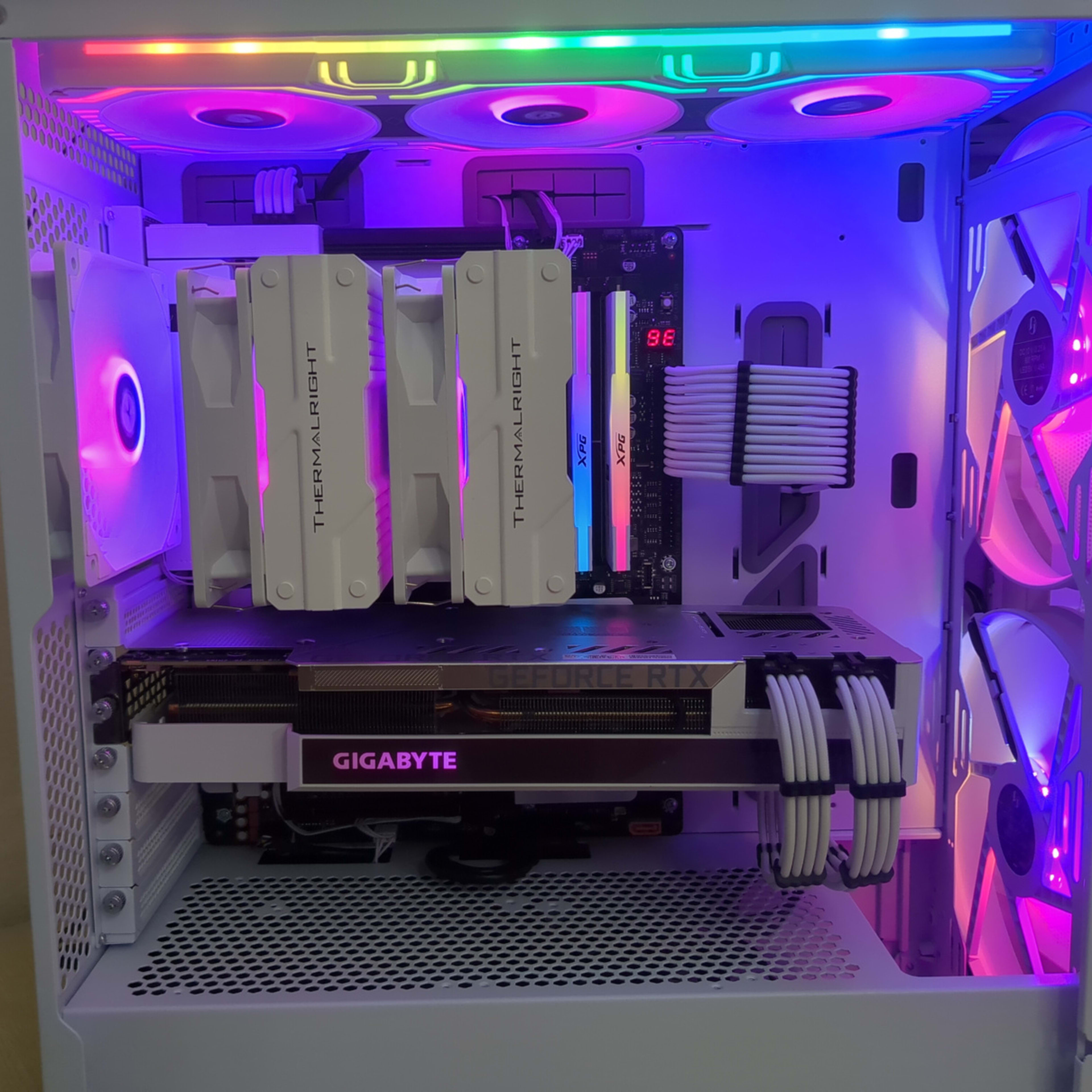 RTX 3080 (10GB), Ryzen 7 5700X White Gaming PC (32GB RAM, 2TB SSD 