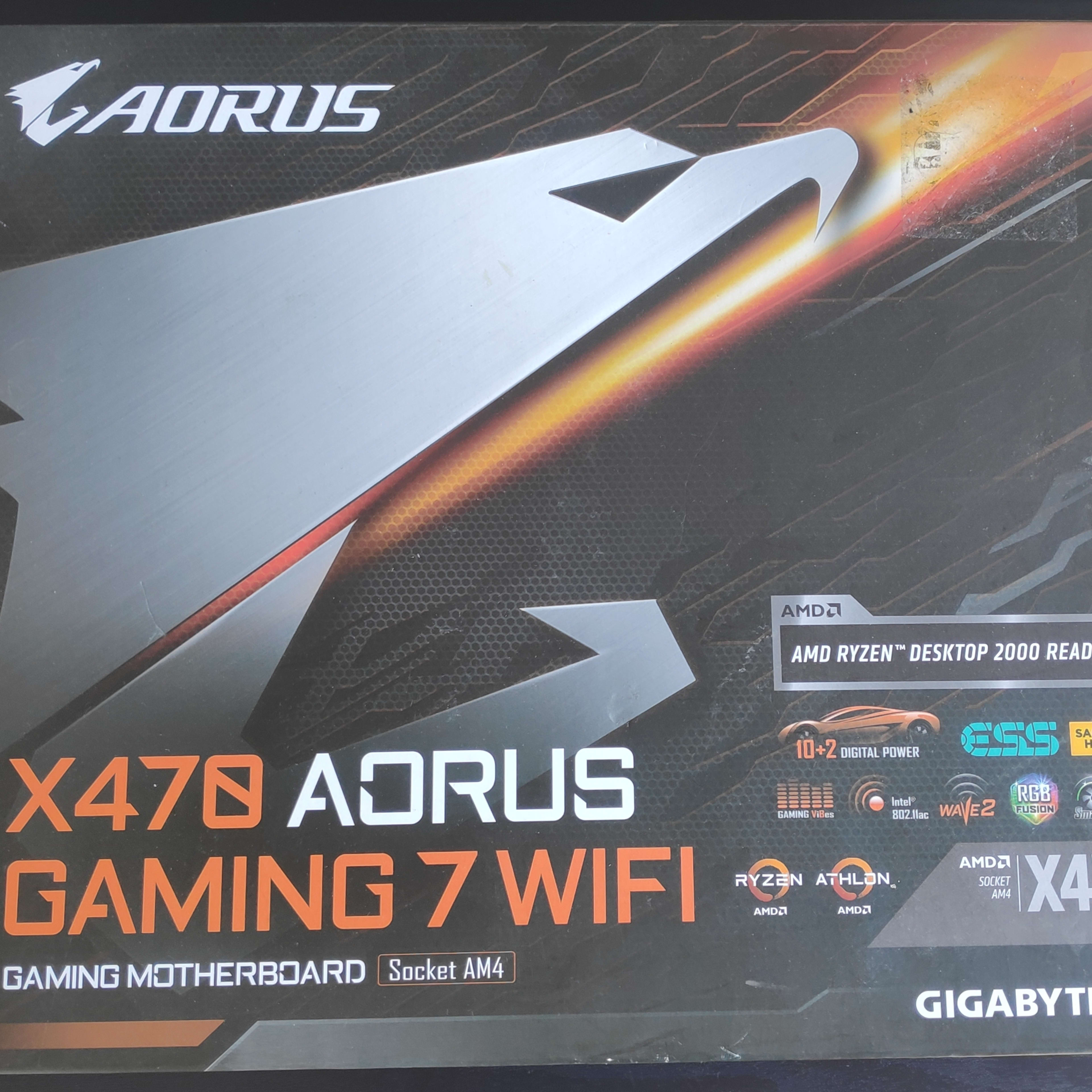 Gigabyte X470 Aorus Gaming 7 Wifi Socket AM4 Motherboard for AMD Ryzen Processors (Open box)