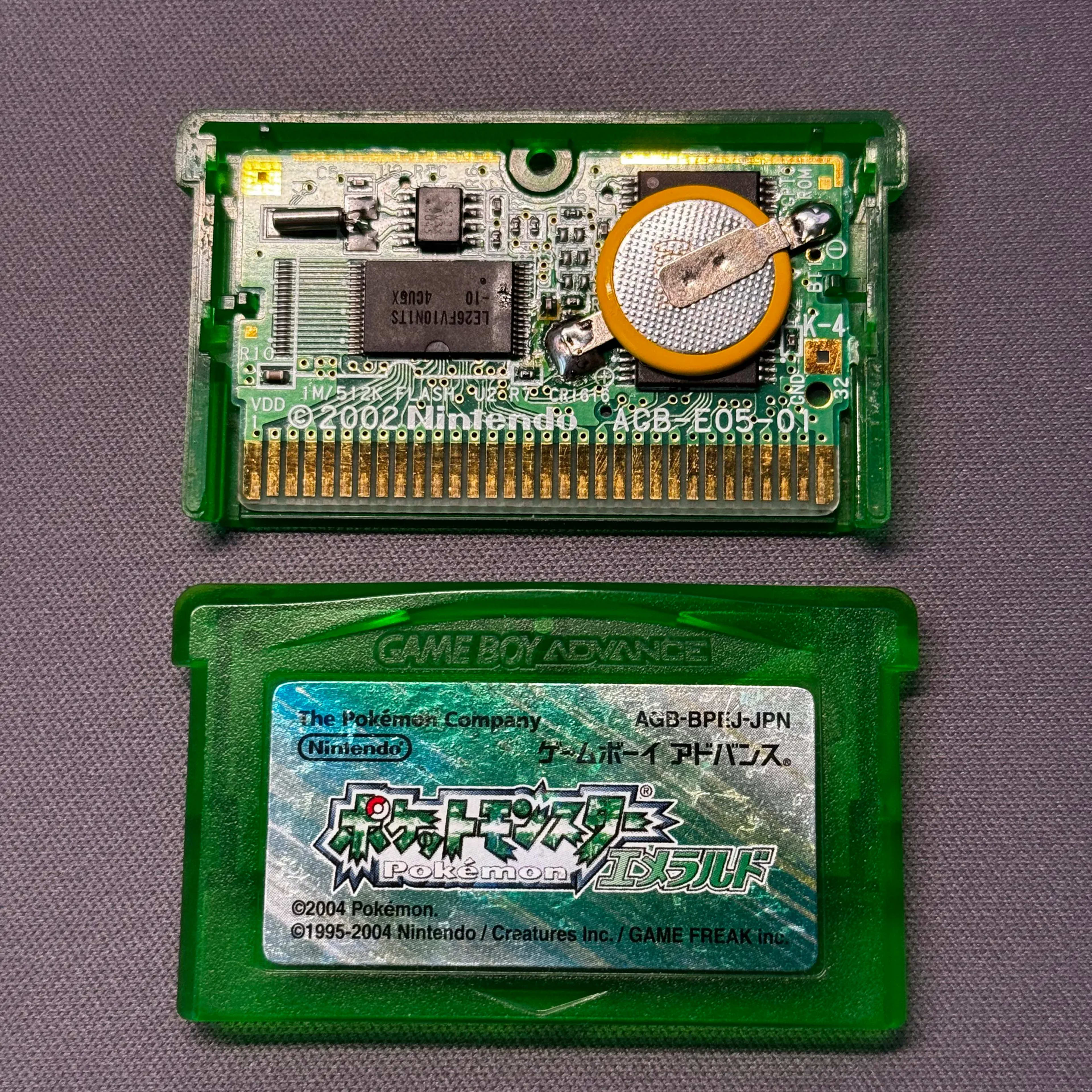 Authentic Japanese Pokemon Emerald Version Cartridge w/ New Battery