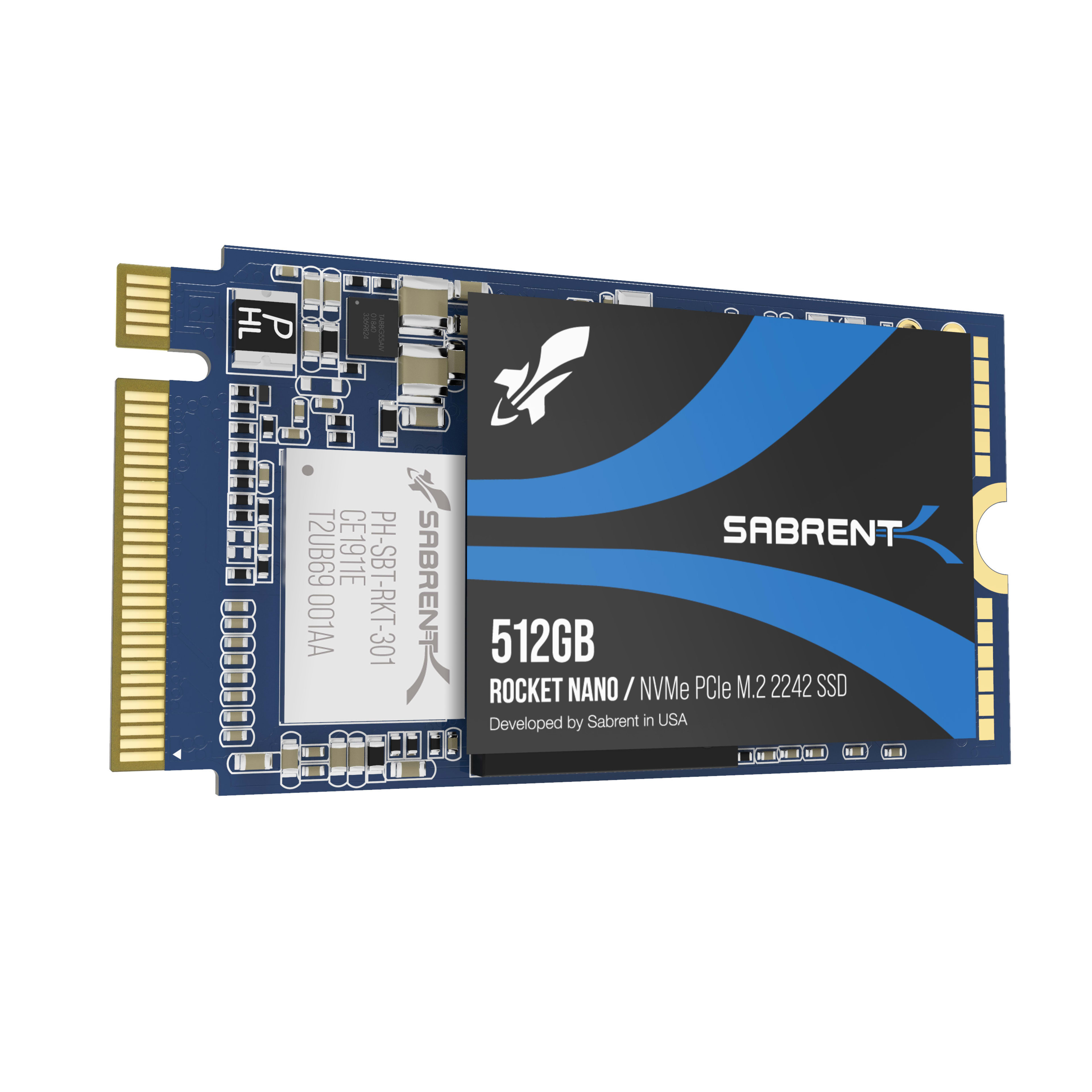 SABRENT 2242 SSD 2500MB/s 512GB Rocket NVMe PCIe M.2 Internal DRAM