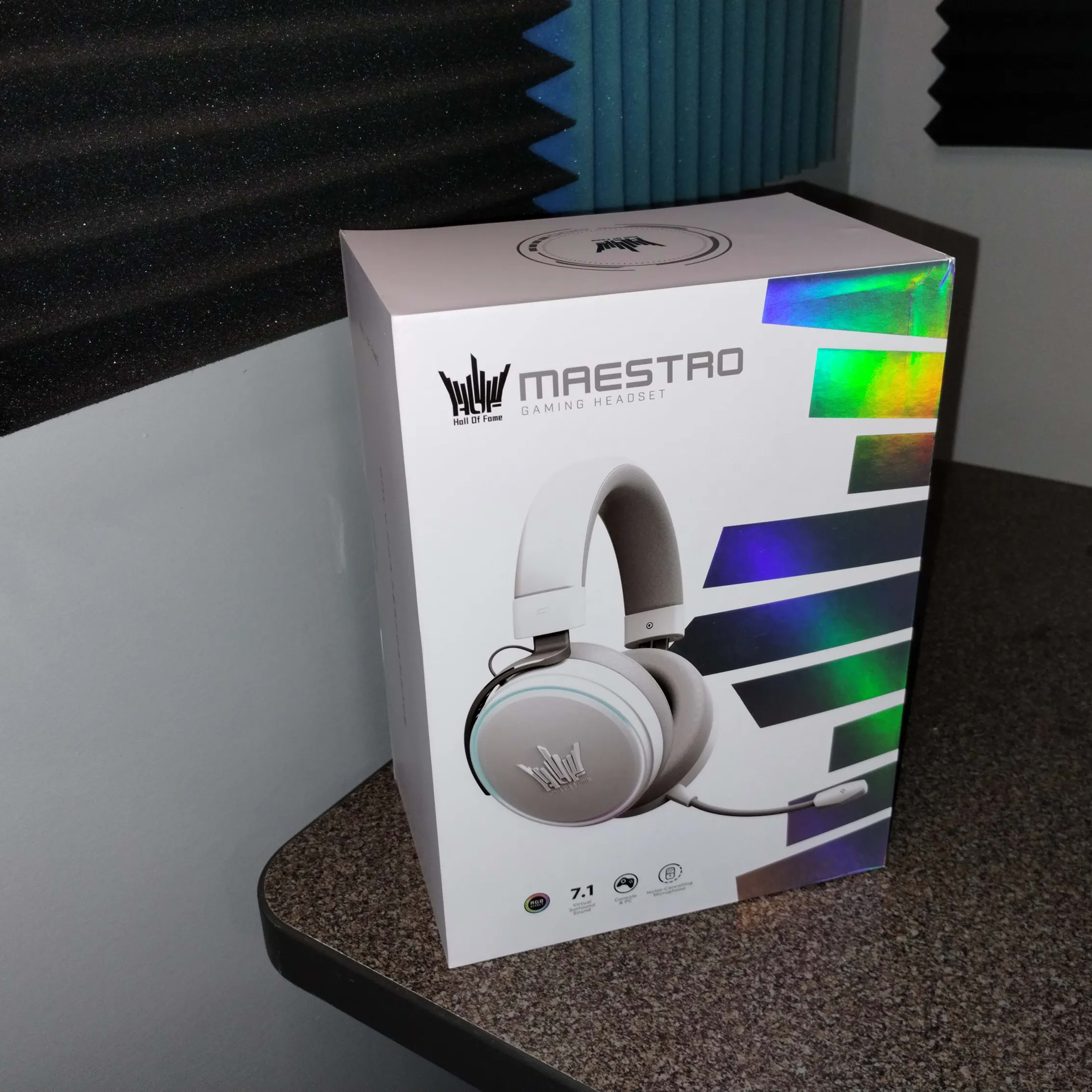 7.1 White RGB Gaming Headset - Galax HOF Maestro H1