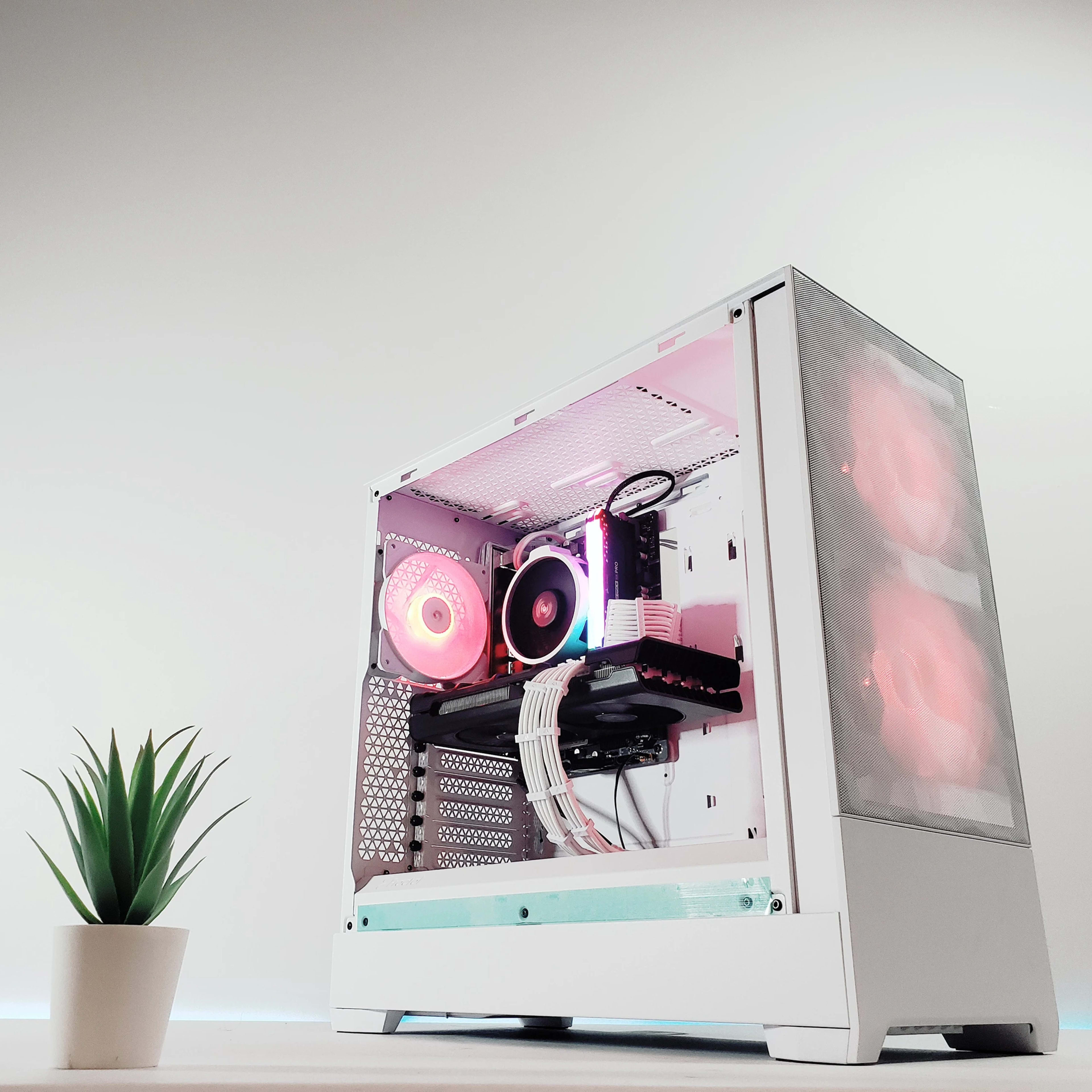 R5🚨White P2P Gaming PC V2 |⚙️5700XT| Brand New✨ |