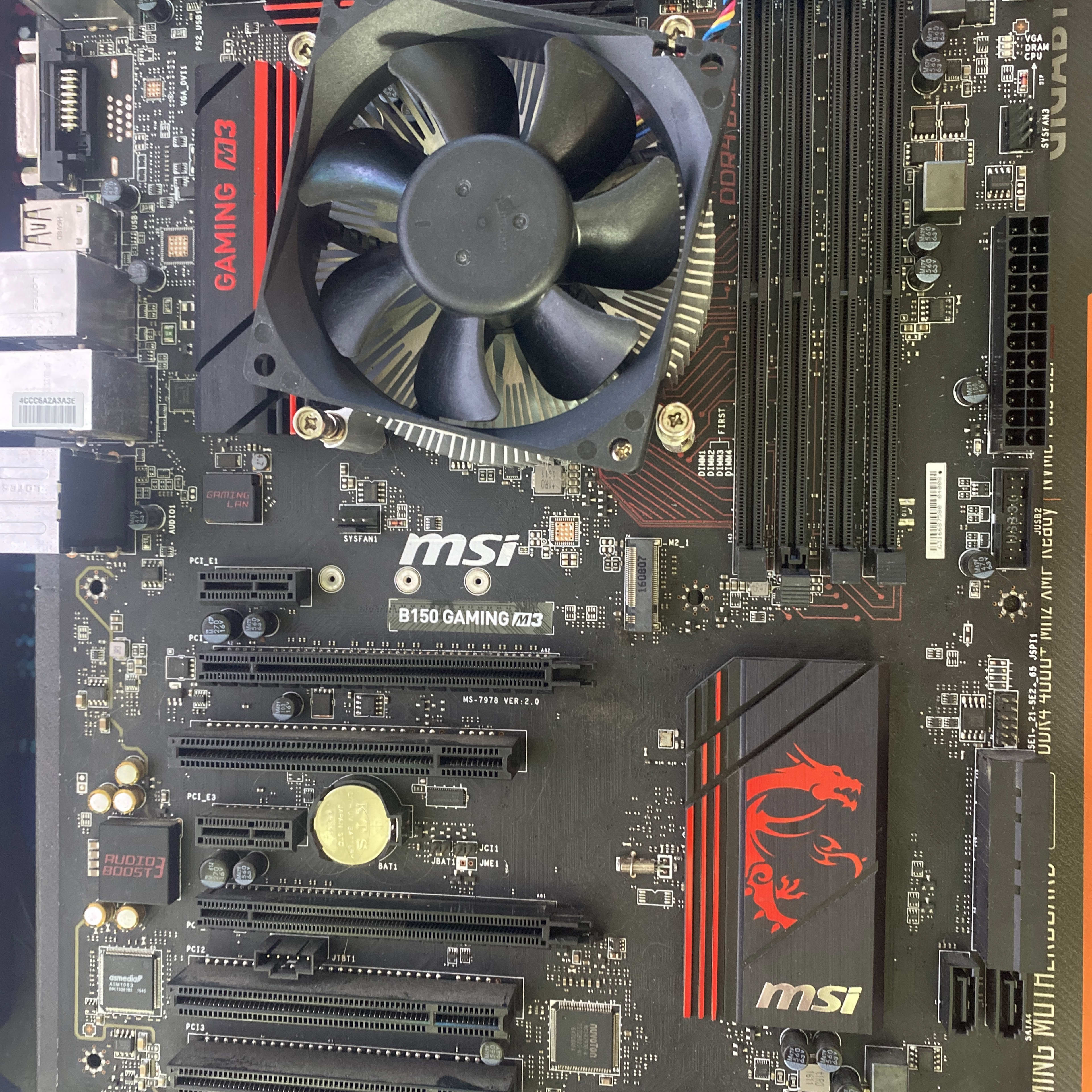 MSI B150 Gaming M3 6th Gen Intel Skylake Motherboard and CPU Combo