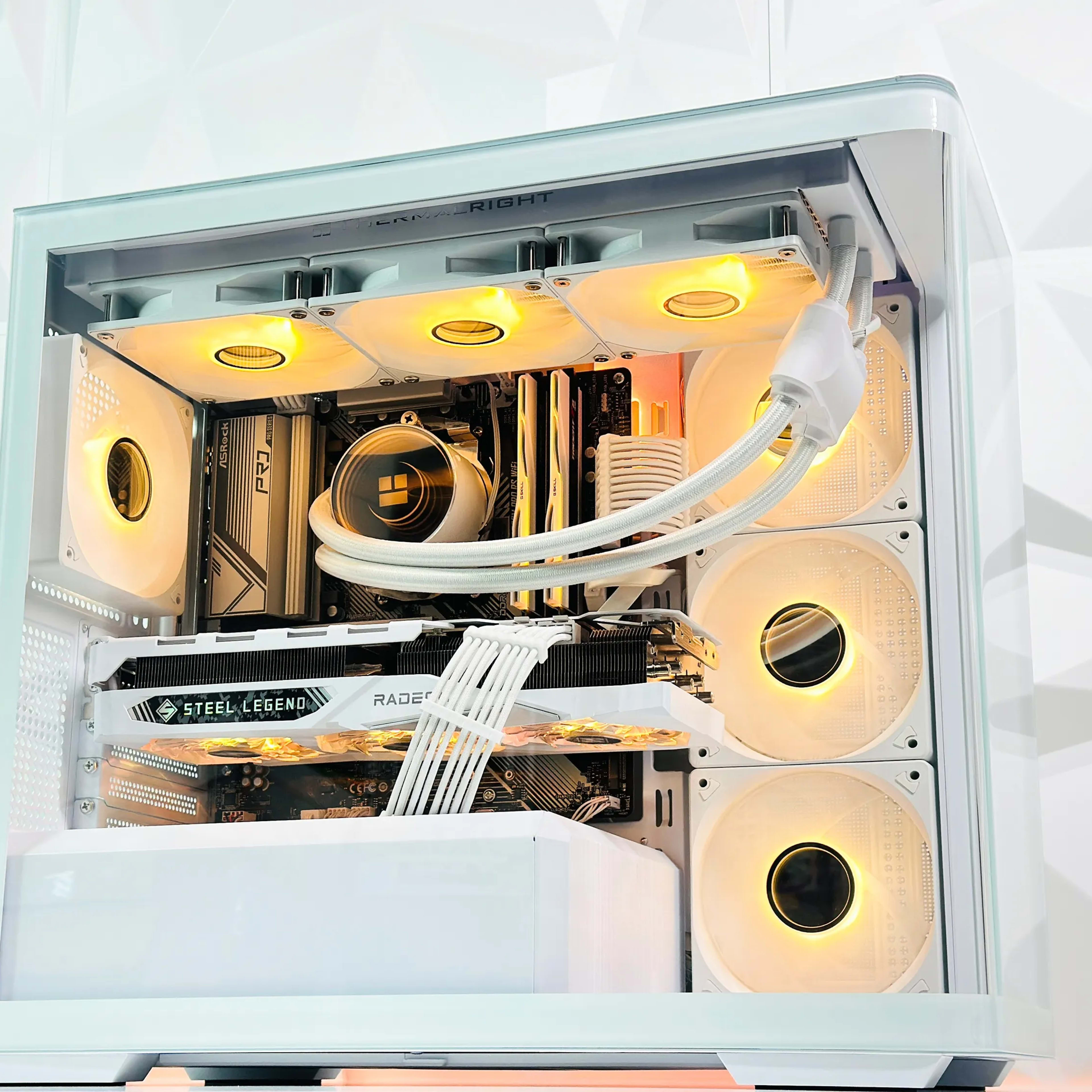 🤍👁️‍🗨️Vision◊Liquid Cooled Gaming PC◊AMD RX 7900 GRE 16GB◊AMD Ryzen 5 7600X◊32GB DDR5◊1TB SSD