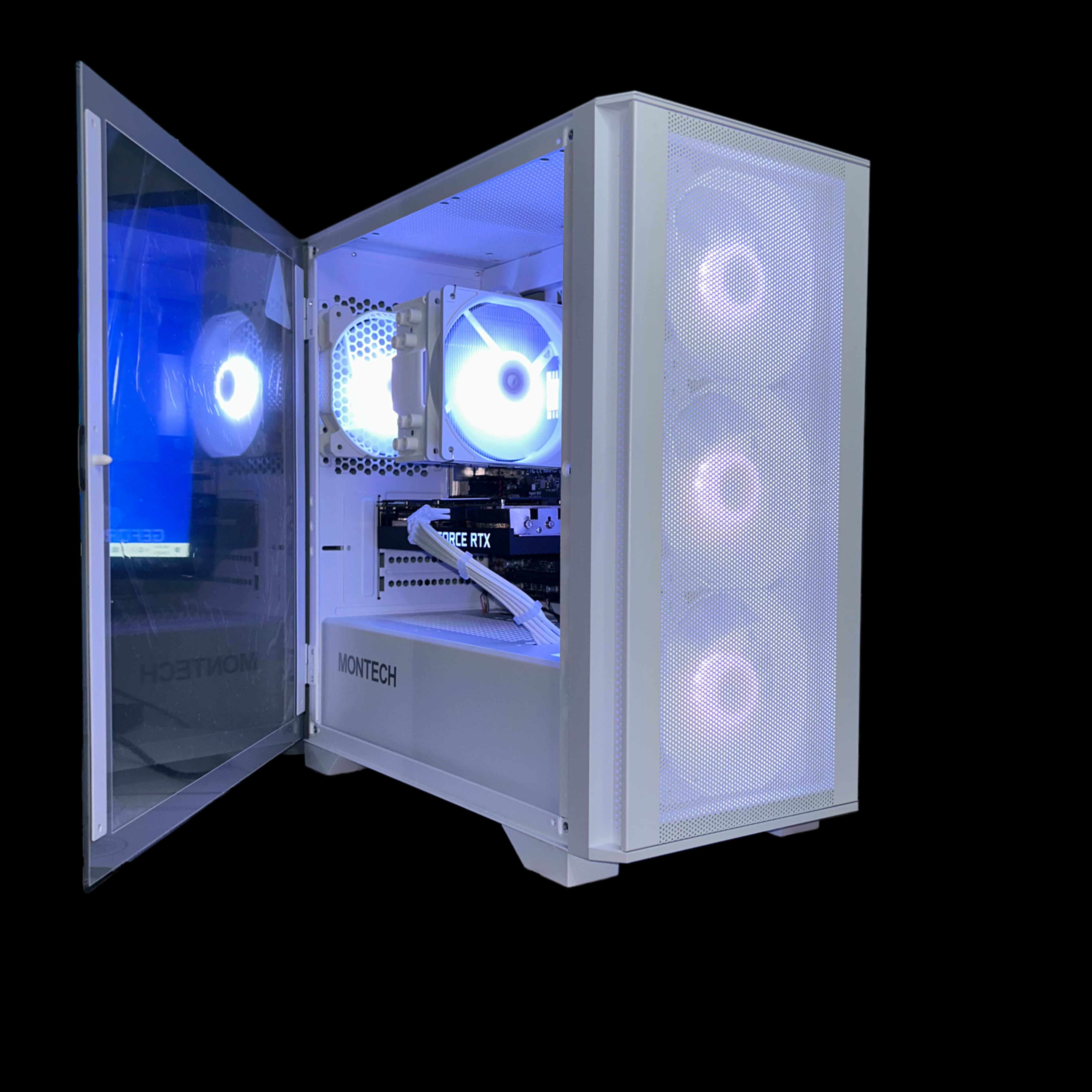 White Custom Gaming / Streaming PC | RTX 3060Ti + Ryzen 5 5600X + 1TB NVME