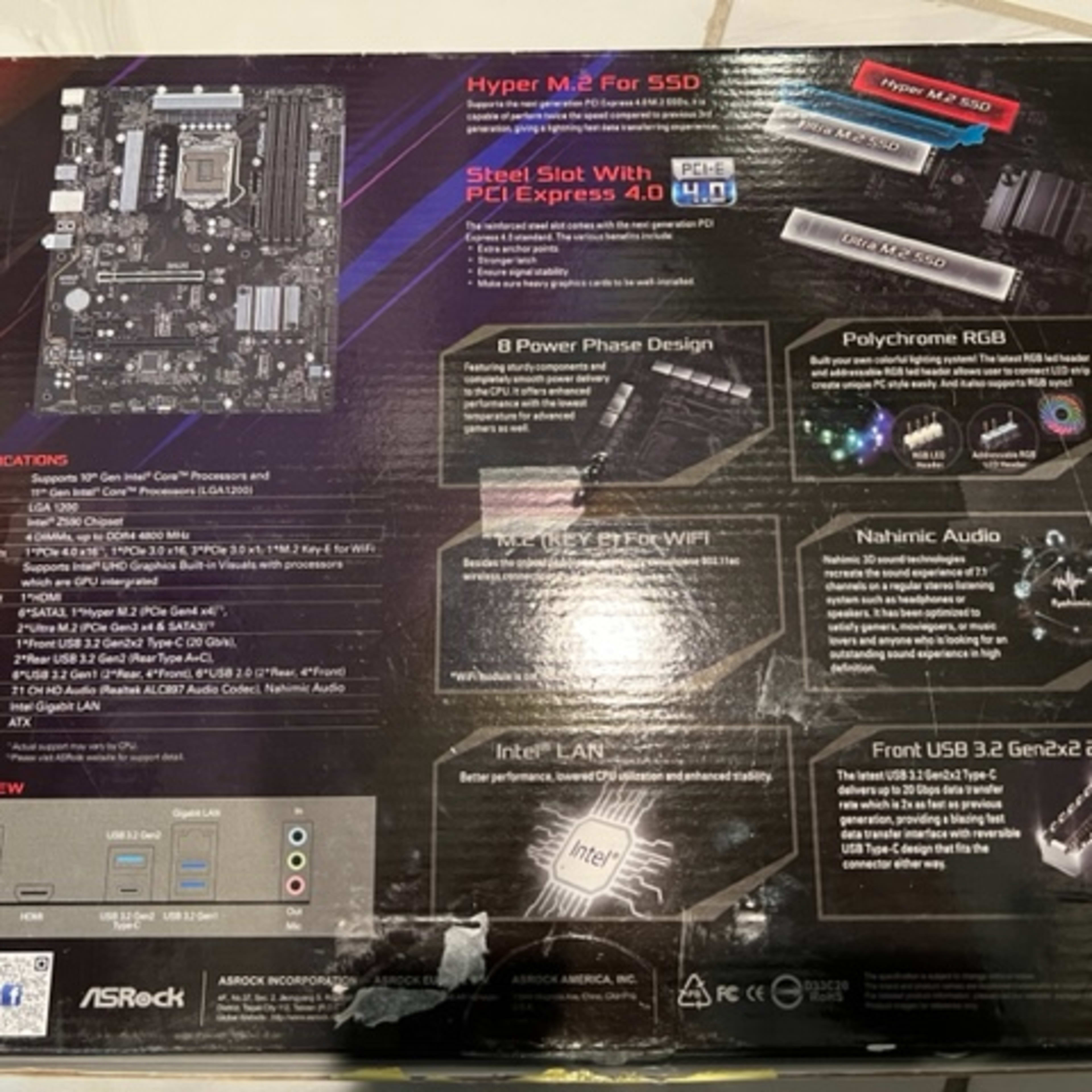 Asrock Z590 Phantom Gaming 4 DDR4 PCIE ATX Intel Motherboard