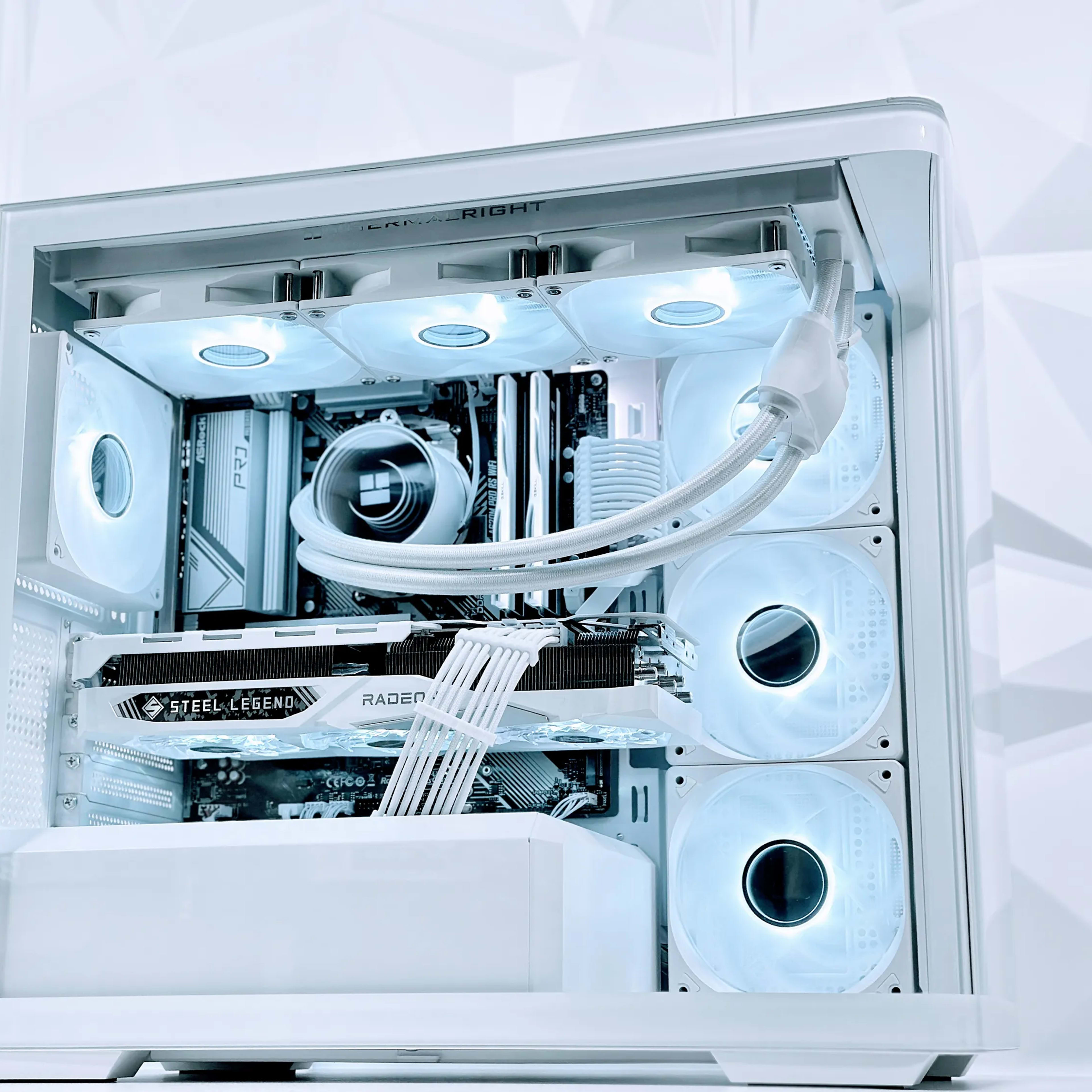 🤍👁️‍🗨️Vision◊Liquid Cooled Gaming PC◊AMD RX 7900 GRE 16GB◊AMD Ryzen 5 7600X◊32GB DDR5◊1TB SSD