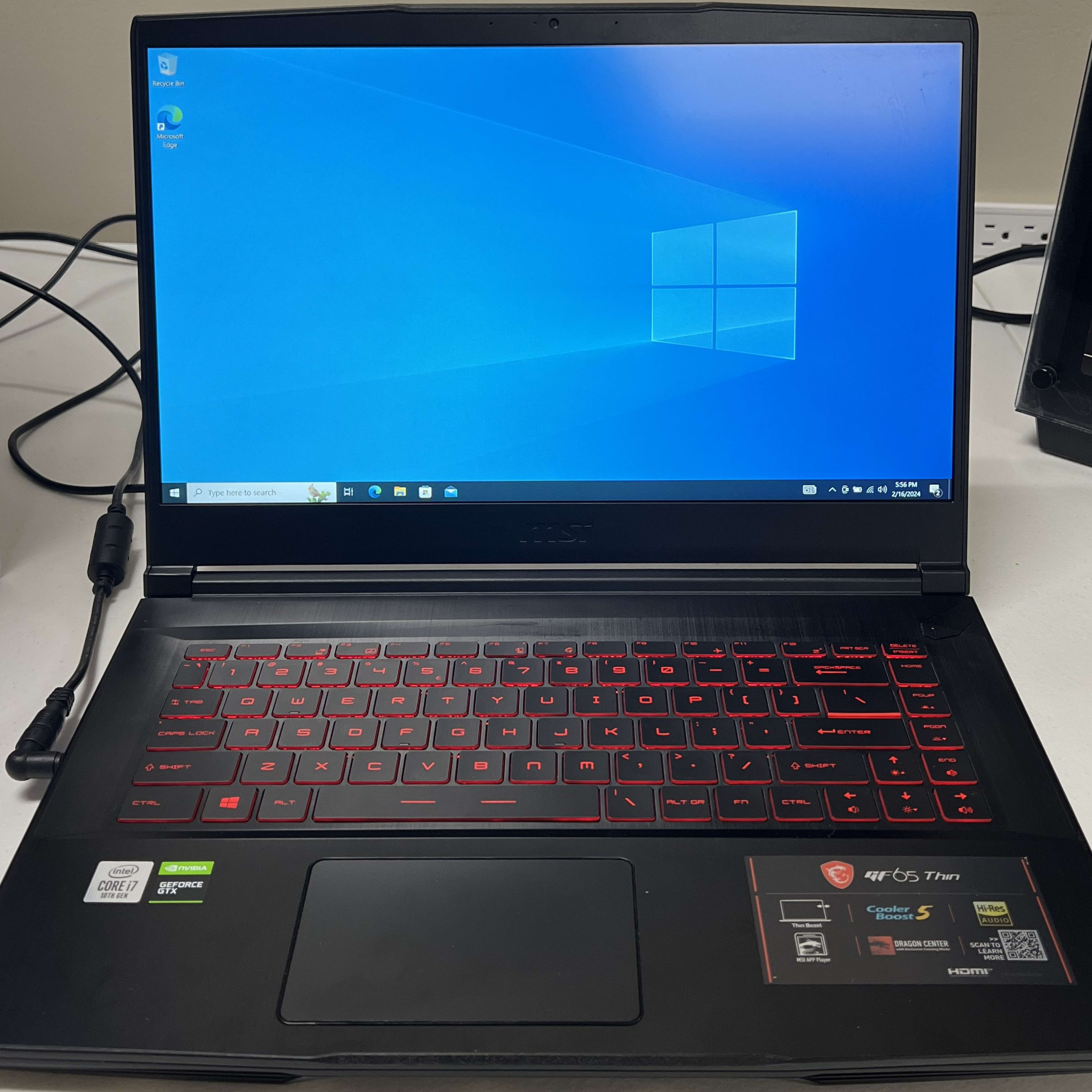 MSI Gaming Laptop | I7-10750H | 1660TI | 16GBs of RAM | 512 GB NVME |