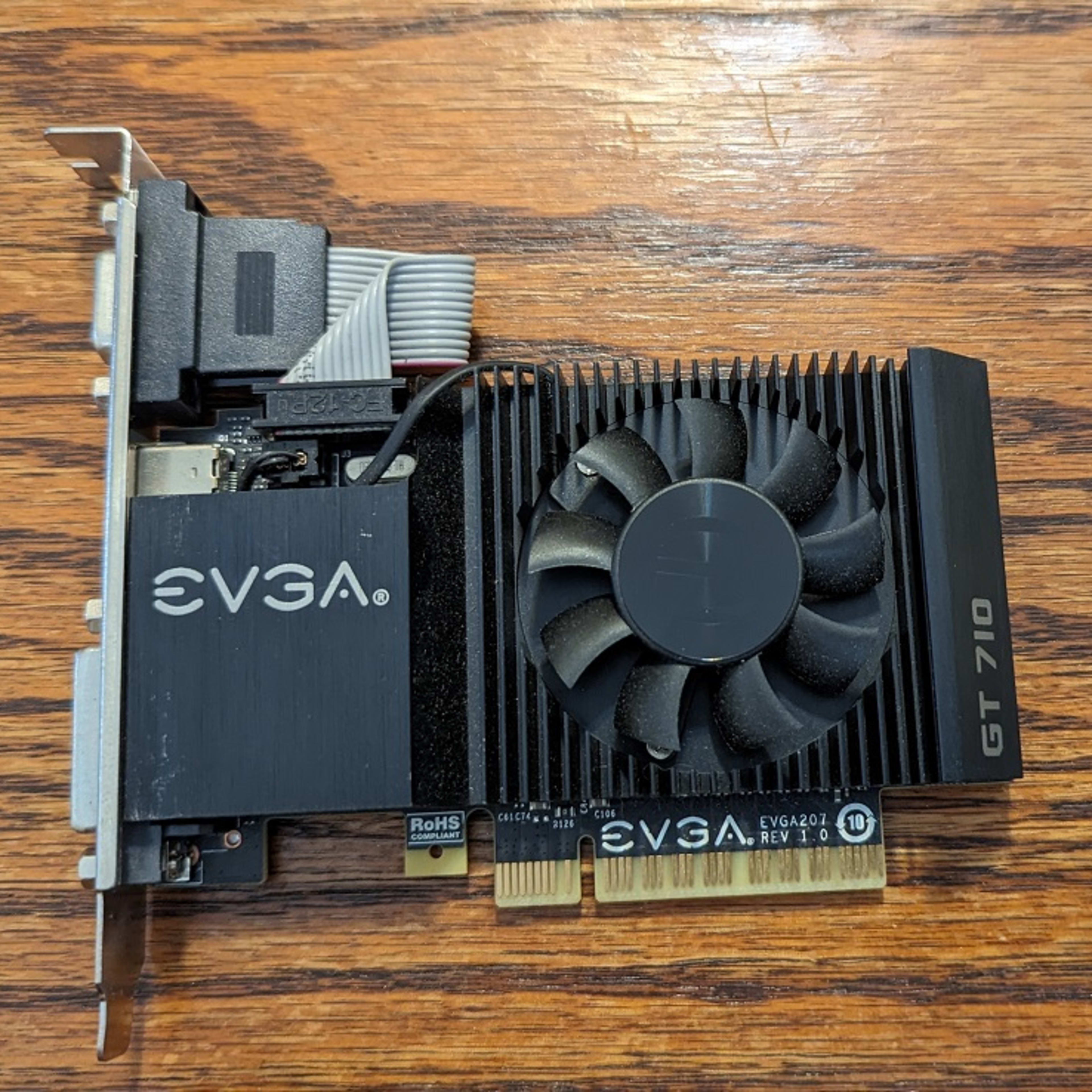 EVGA Nvidia GeForce GT 710 1GB DDR3 Low Profile PCIe 2.0 x8 Graphics Card -  P/N: 01G-P3-2711-KR | Jawa