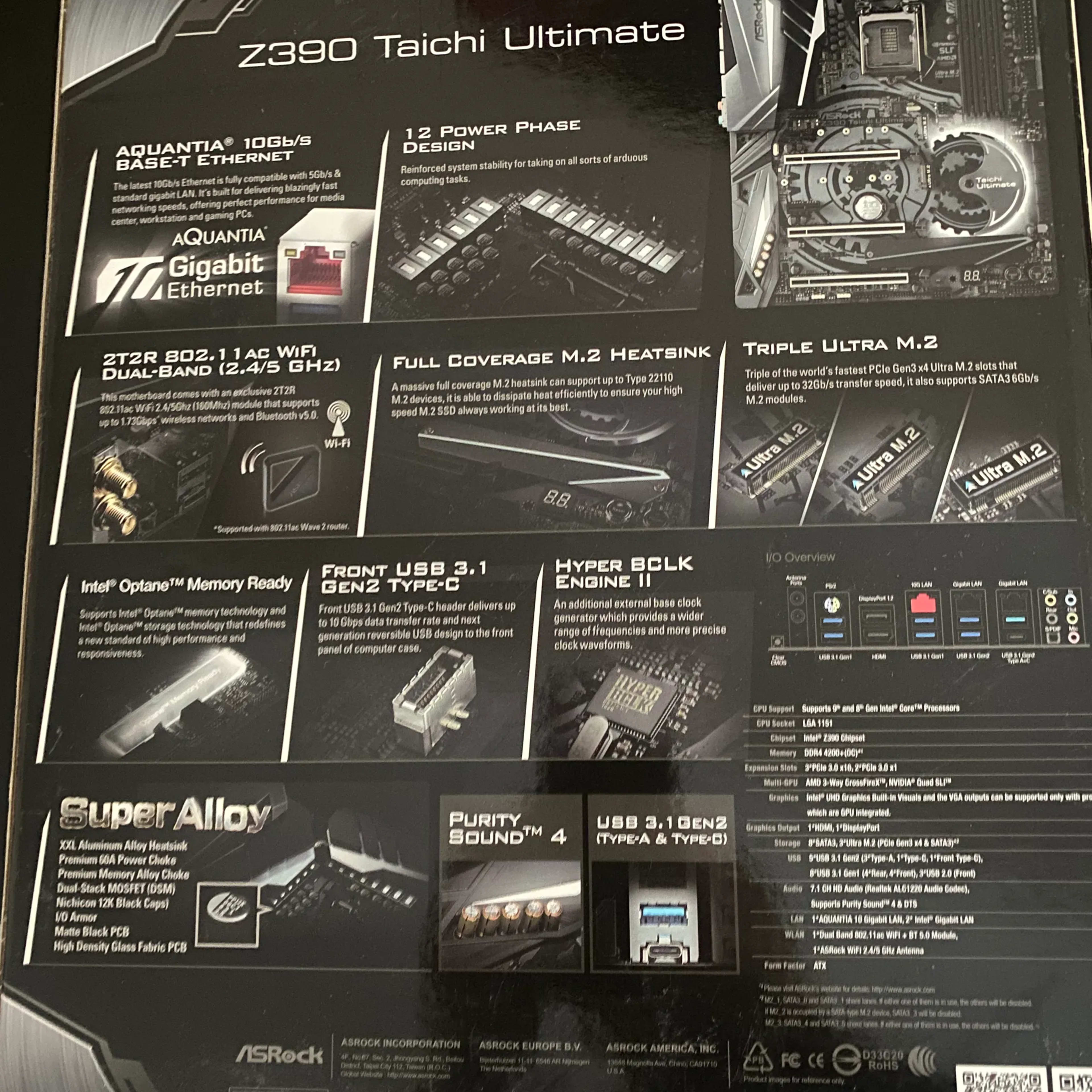 BNIB ASRock Z390 Taichi Ultimate