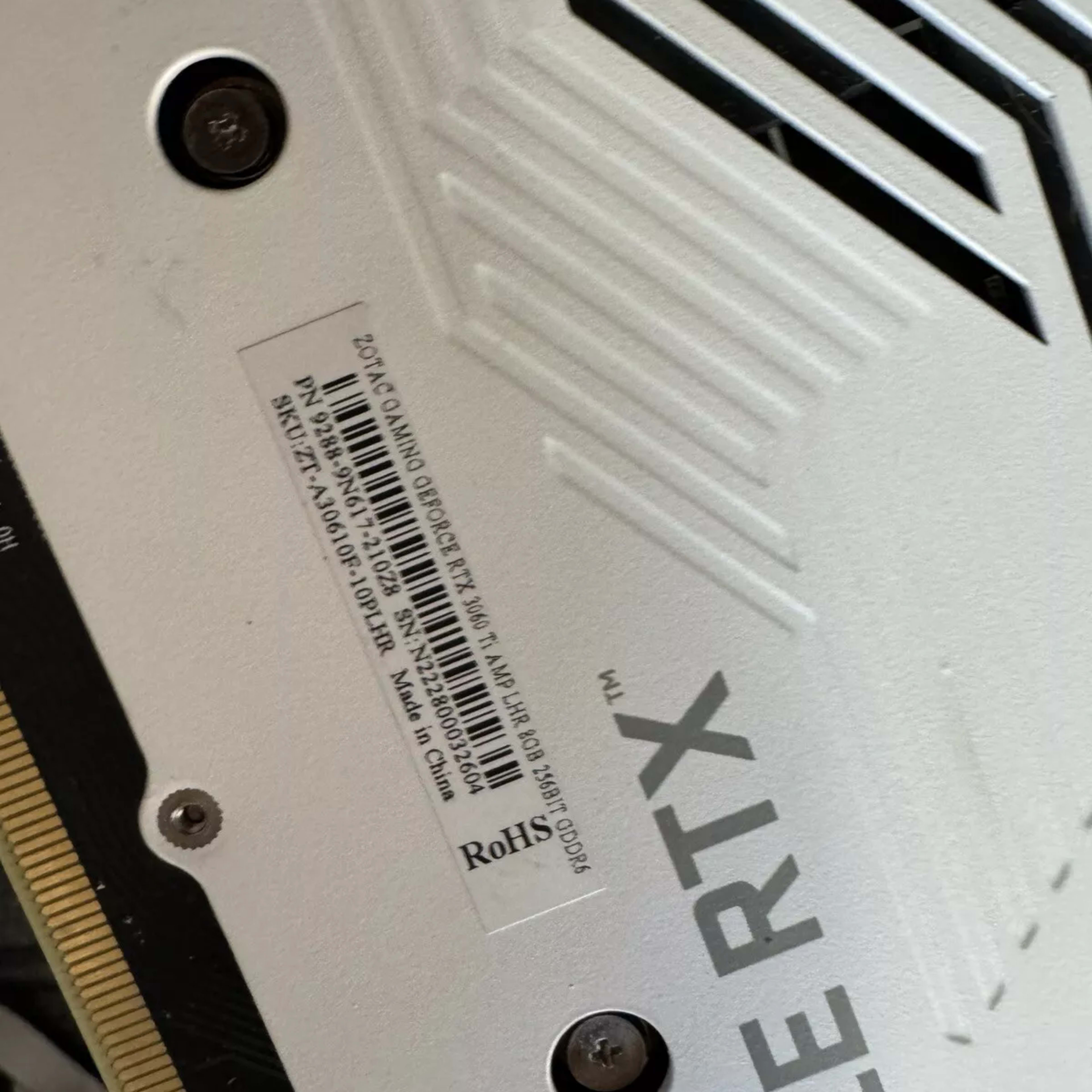 ZOTAC GAMING GeForce RTX 3060Ti AMP White Edition LHR 8GB ZOTAC GAMING GeForce RTX 3060Ti AMP White Edition LHR 8GB