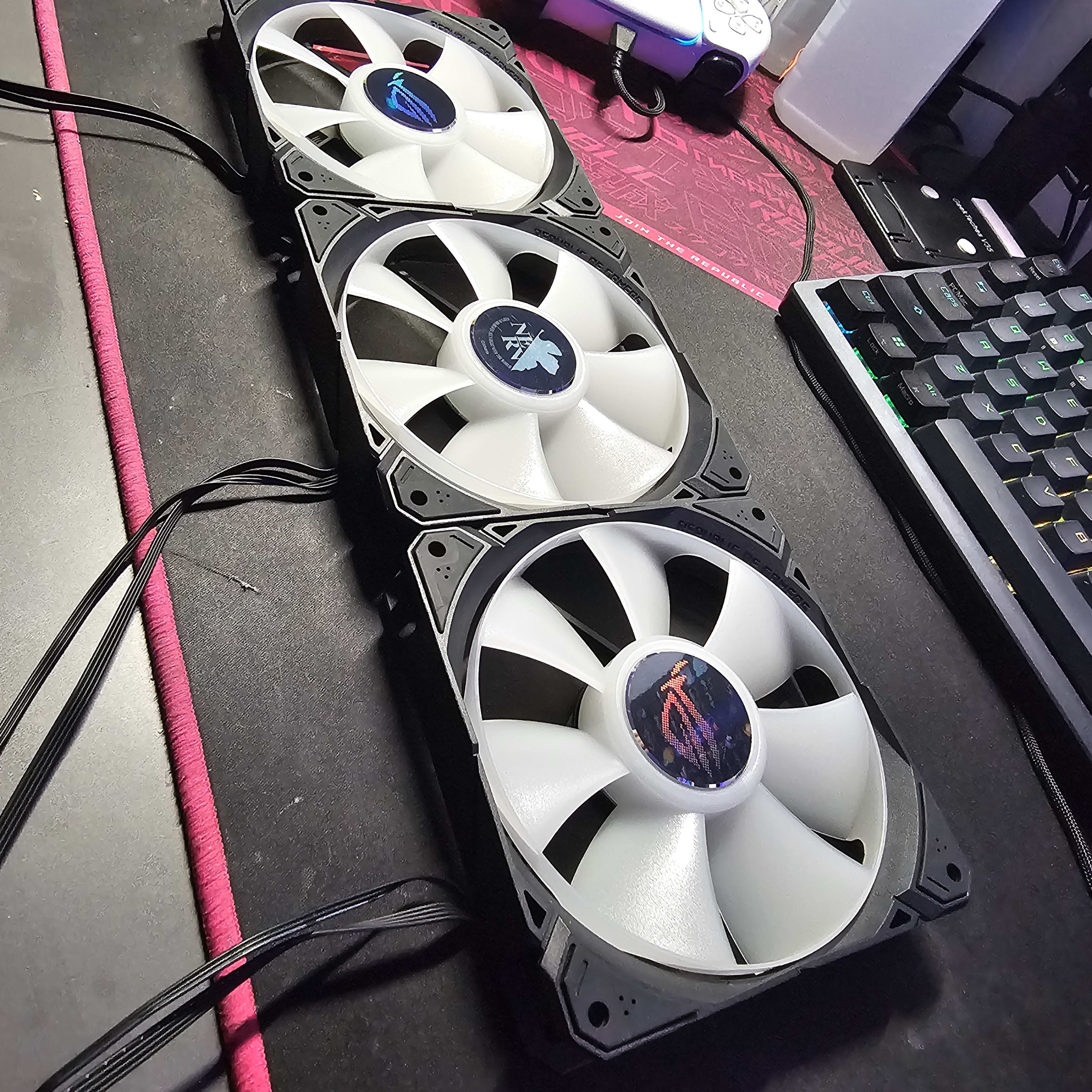 EVA01 Case Fans //  ASUS ROG AF 12S ARGB BLACK, Set of 3