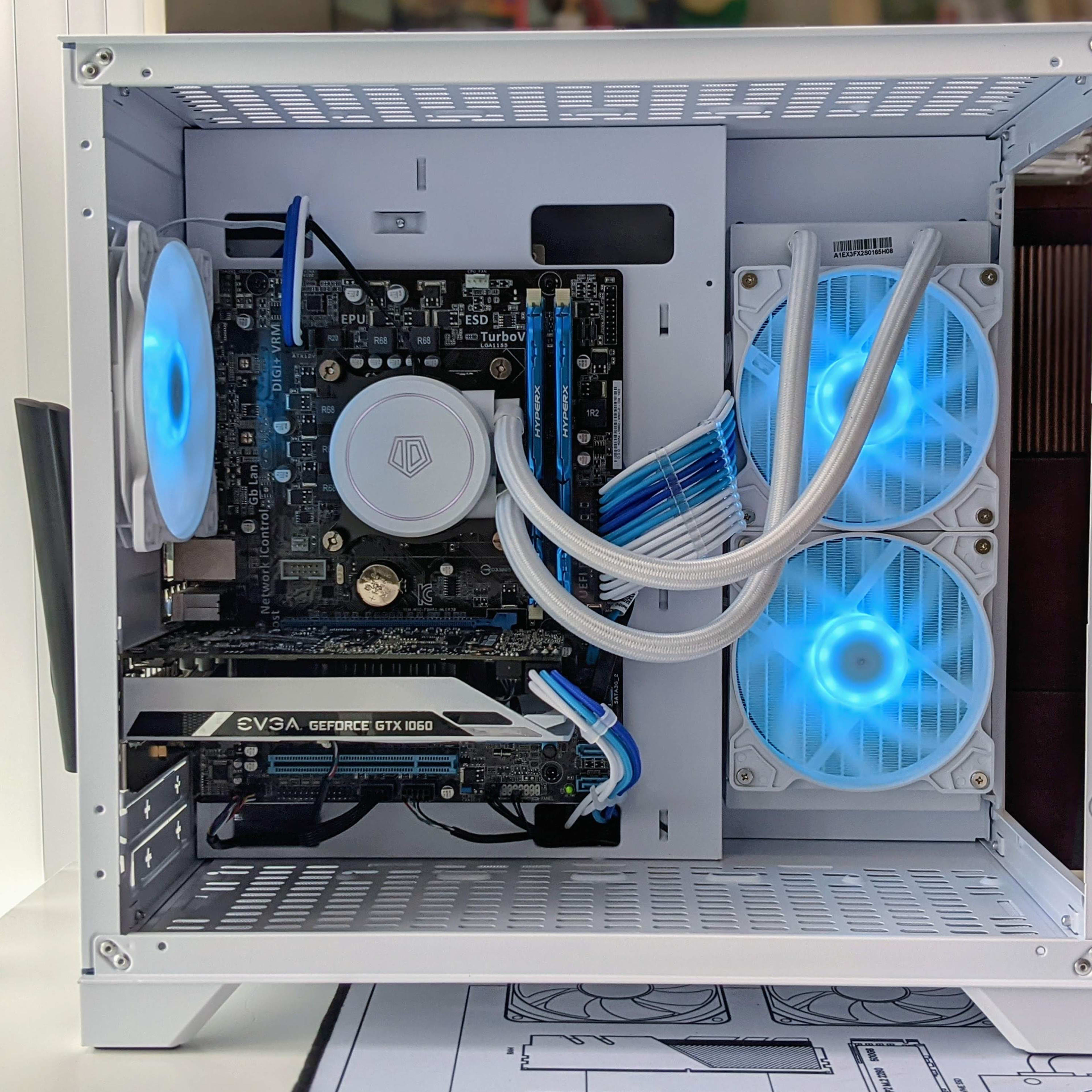 Icicle | GTX 1060 3GB/ Watercooled i7-3770 4c/8t White Gaming PC