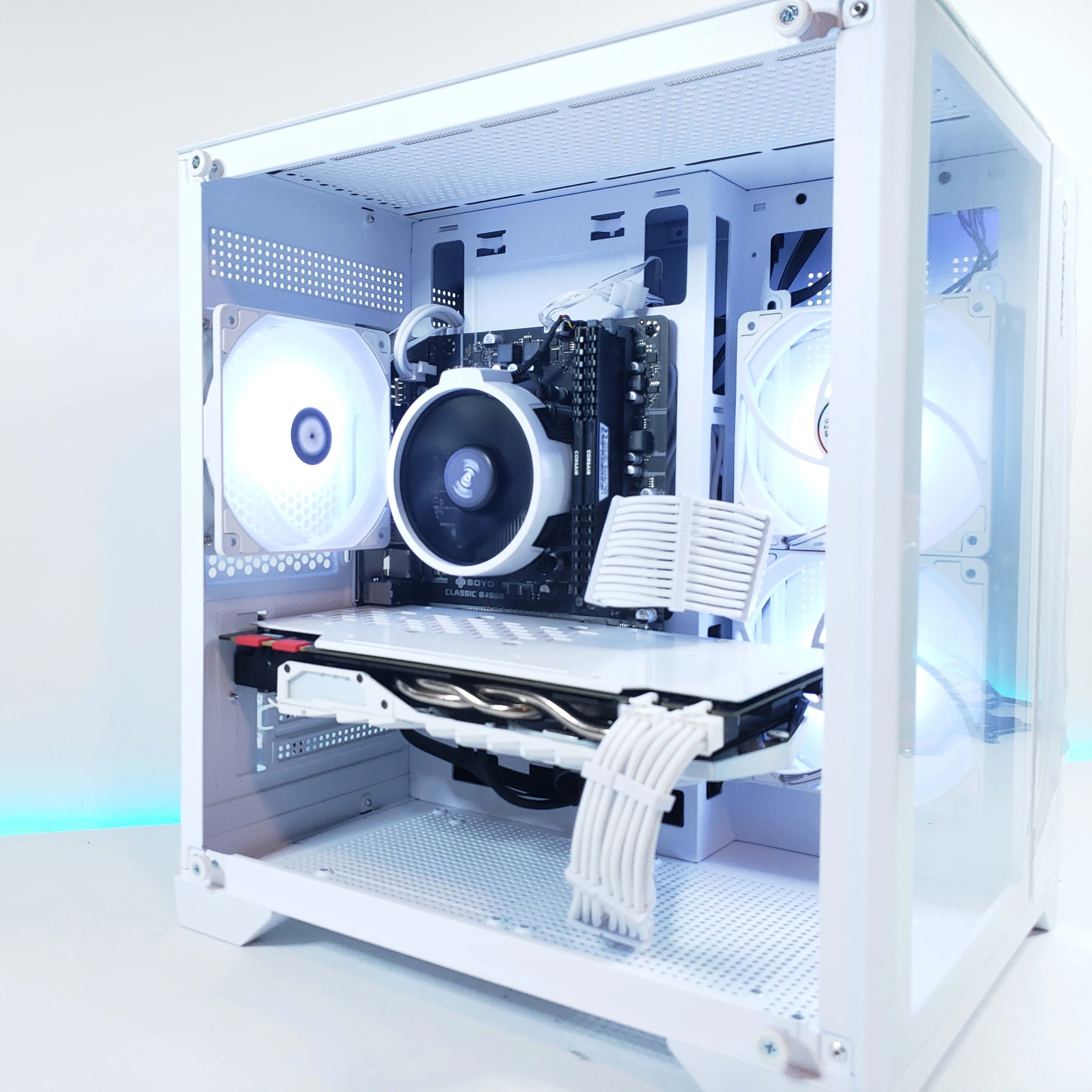 🚨White P2P Gaming PC | ⚙️R5/1070TI | Custom RGB✨ |