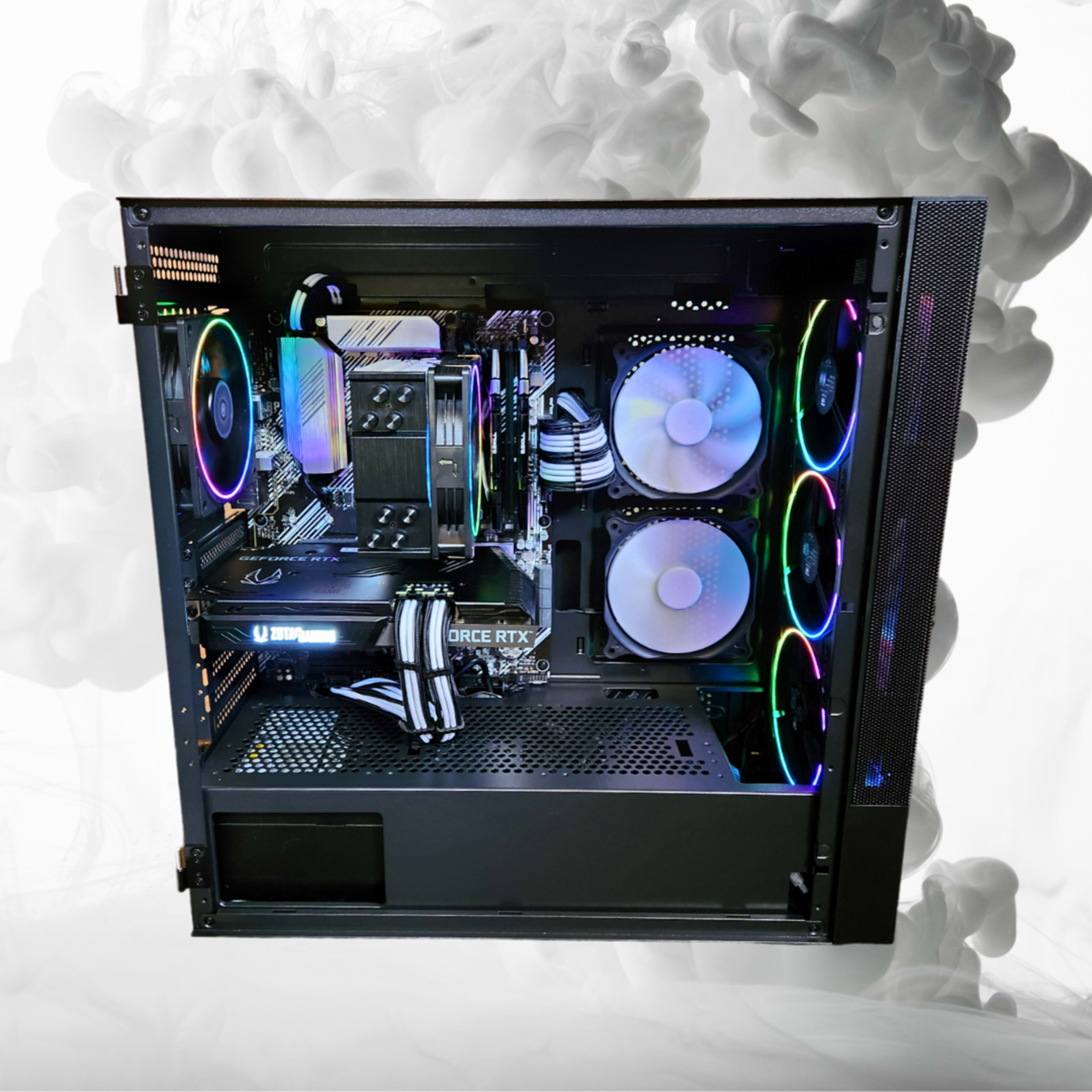 🤵Tuxedo🔲: RTX 3070 | Ryzen 5 5600 | 32GB DDR4 RAM | 1TB SSD | 7 Fans | Black and White RGB PC