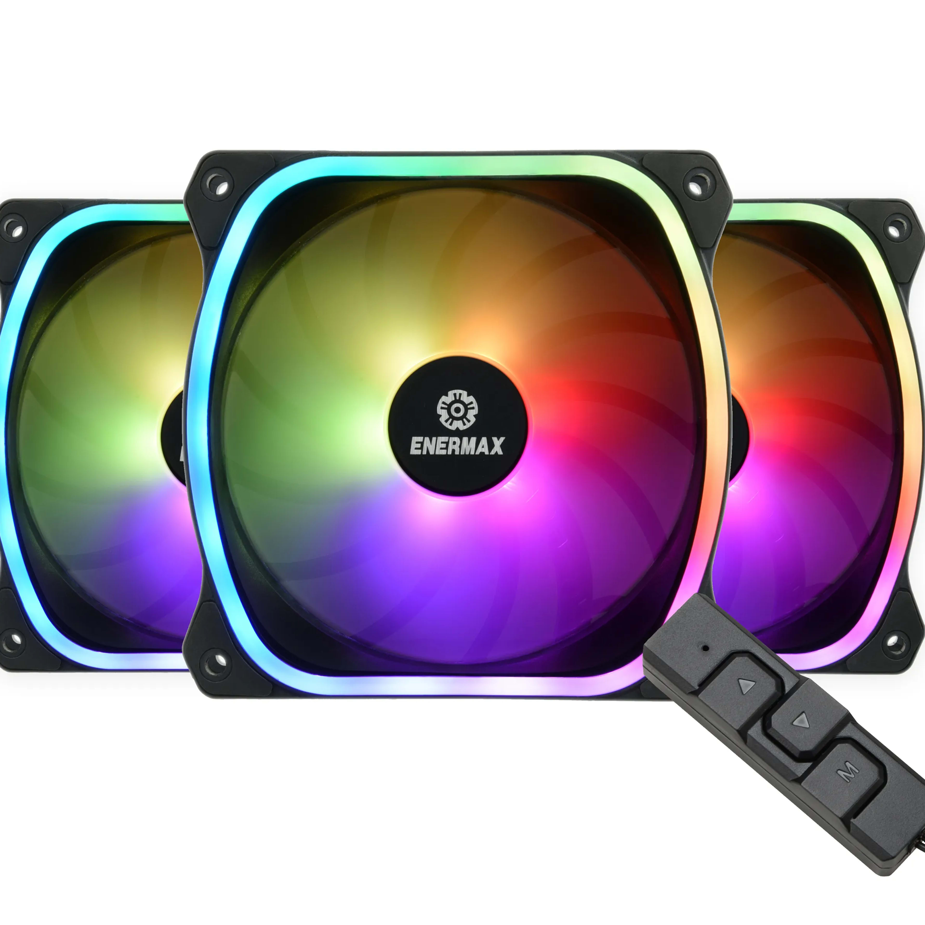 ENERMAX SquA RGB Ventilateur boitier PC 120mm - Pack de 3 - ultra