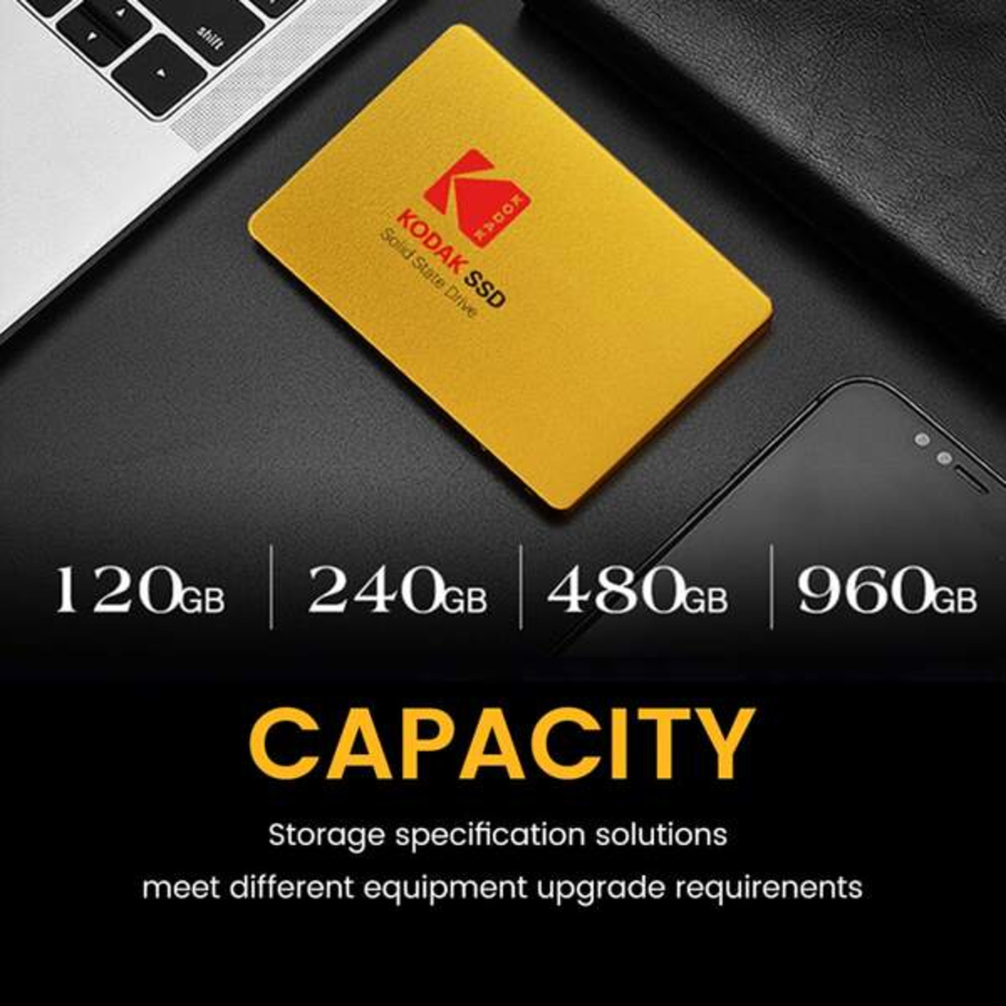 KODAK SSD X100 2.5 INCH SATA3 480GB Gold Disk HDD SATA III