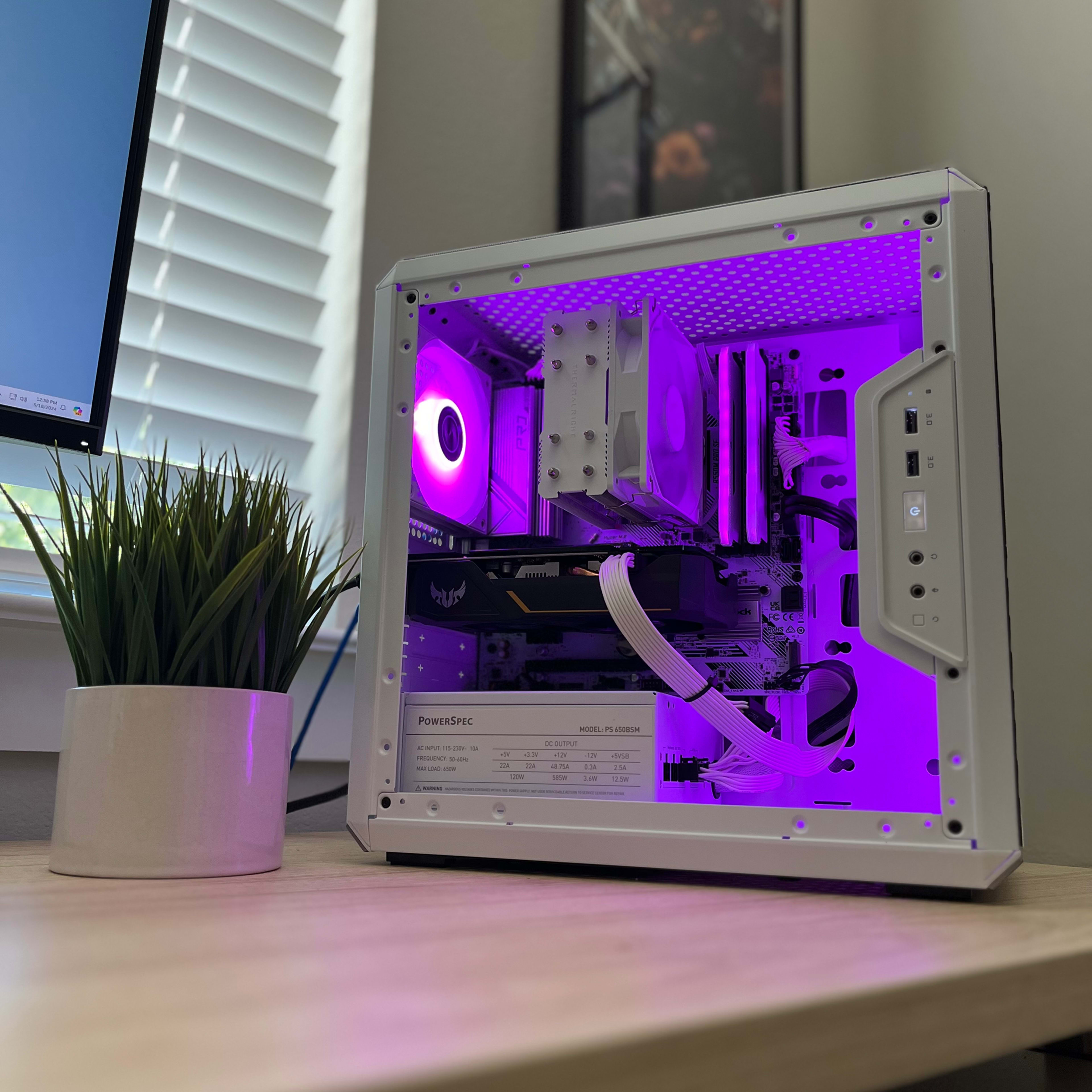 CUSTOM WHITE GAMING PC | RYZEN 5 5500 | GTX 1660 TI | RAM DDR4 16GB | 1T SSD | WIN 11 PRO