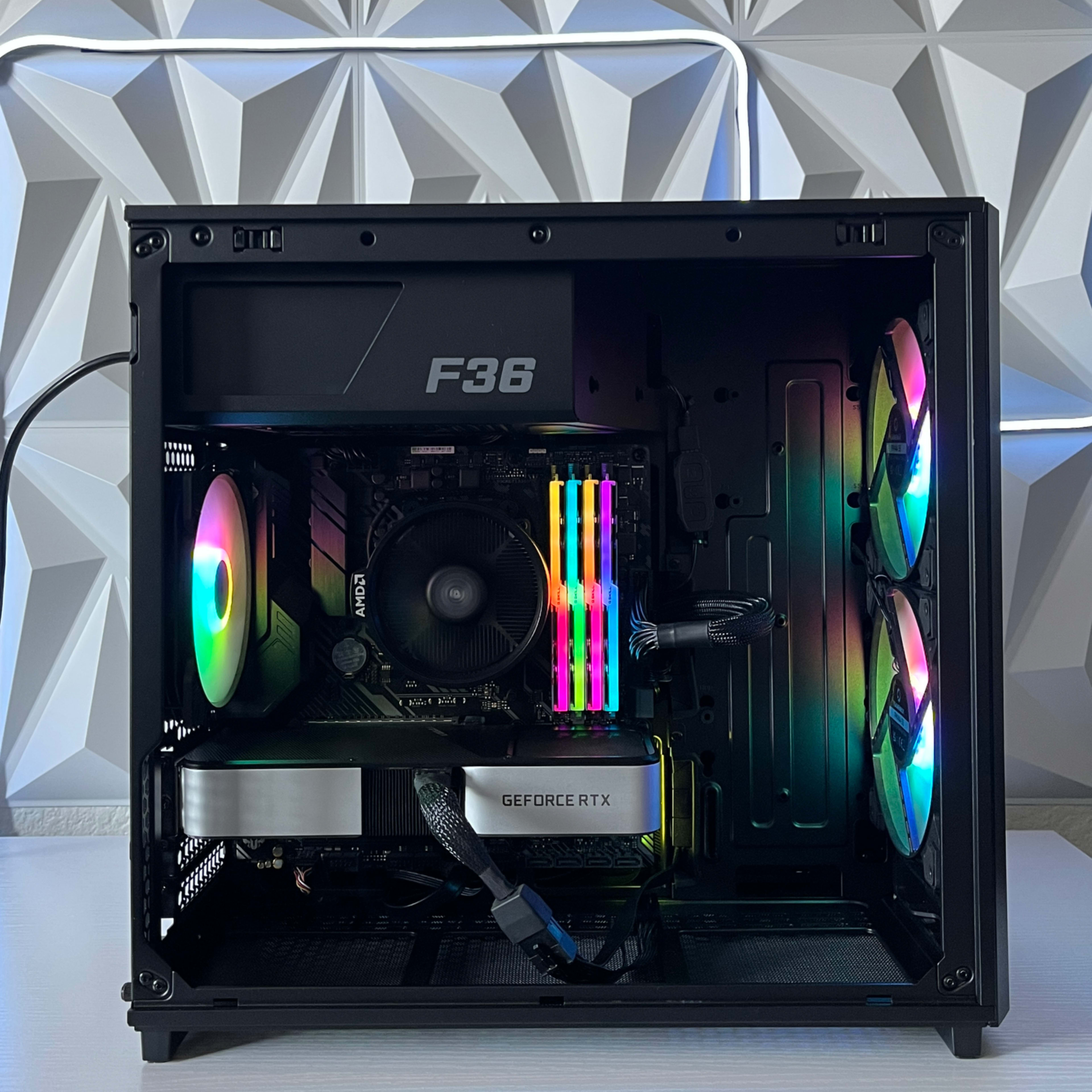 RTX 3060 Ti 8GB, Ryzen 5 3600, 32GB RAM | Black RGB Gaming RTX 3060 Ti 8GB, Ryzen 5 3600, 32GB RAM | Black RGB Gaming