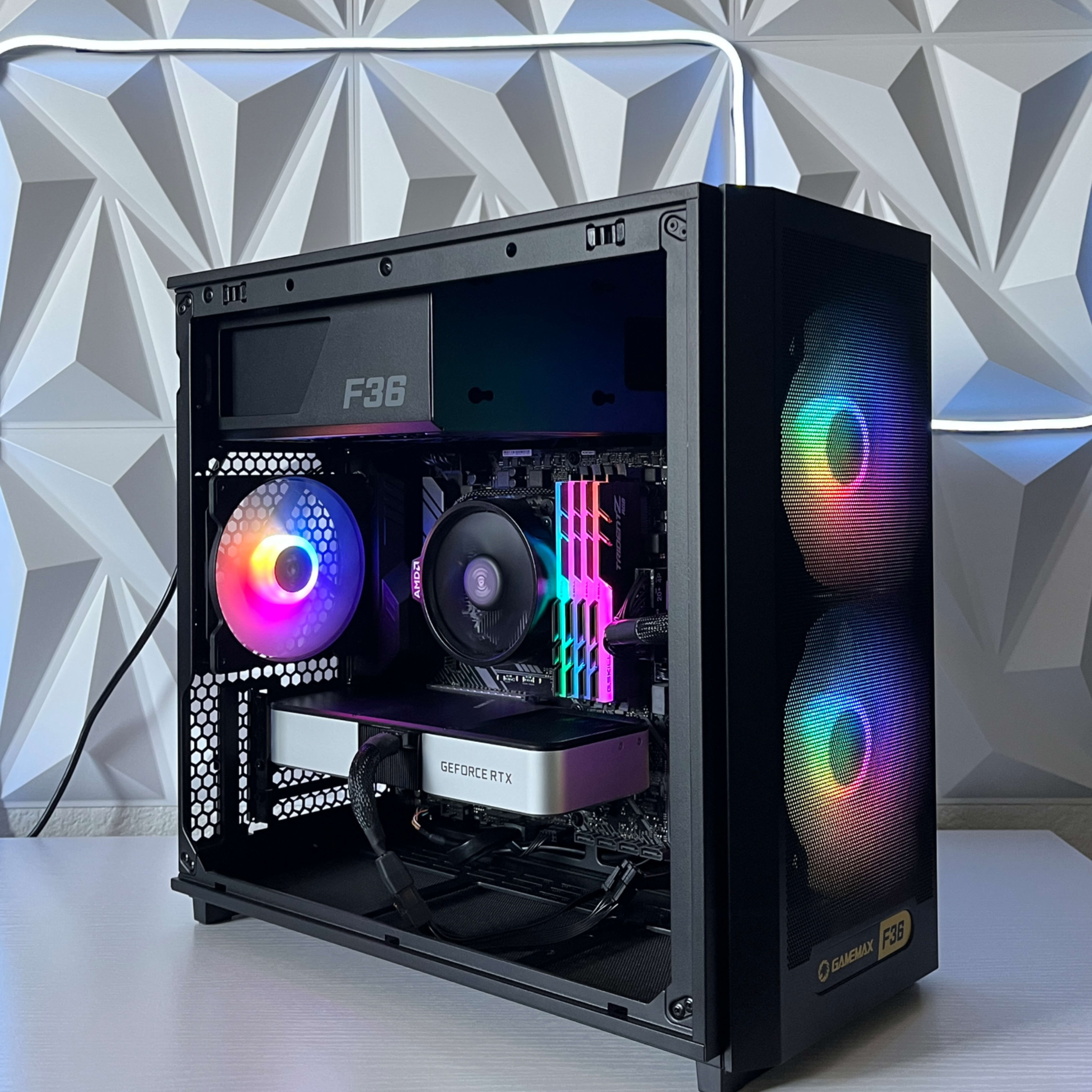 RTX 3060 Ti 8GB, Ryzen 5 3600, 32GB RAM | Black RGB Gaming RTX 3060 Ti 8GB, Ryzen 5 3600, 32GB RAM | Black RGB Gaming