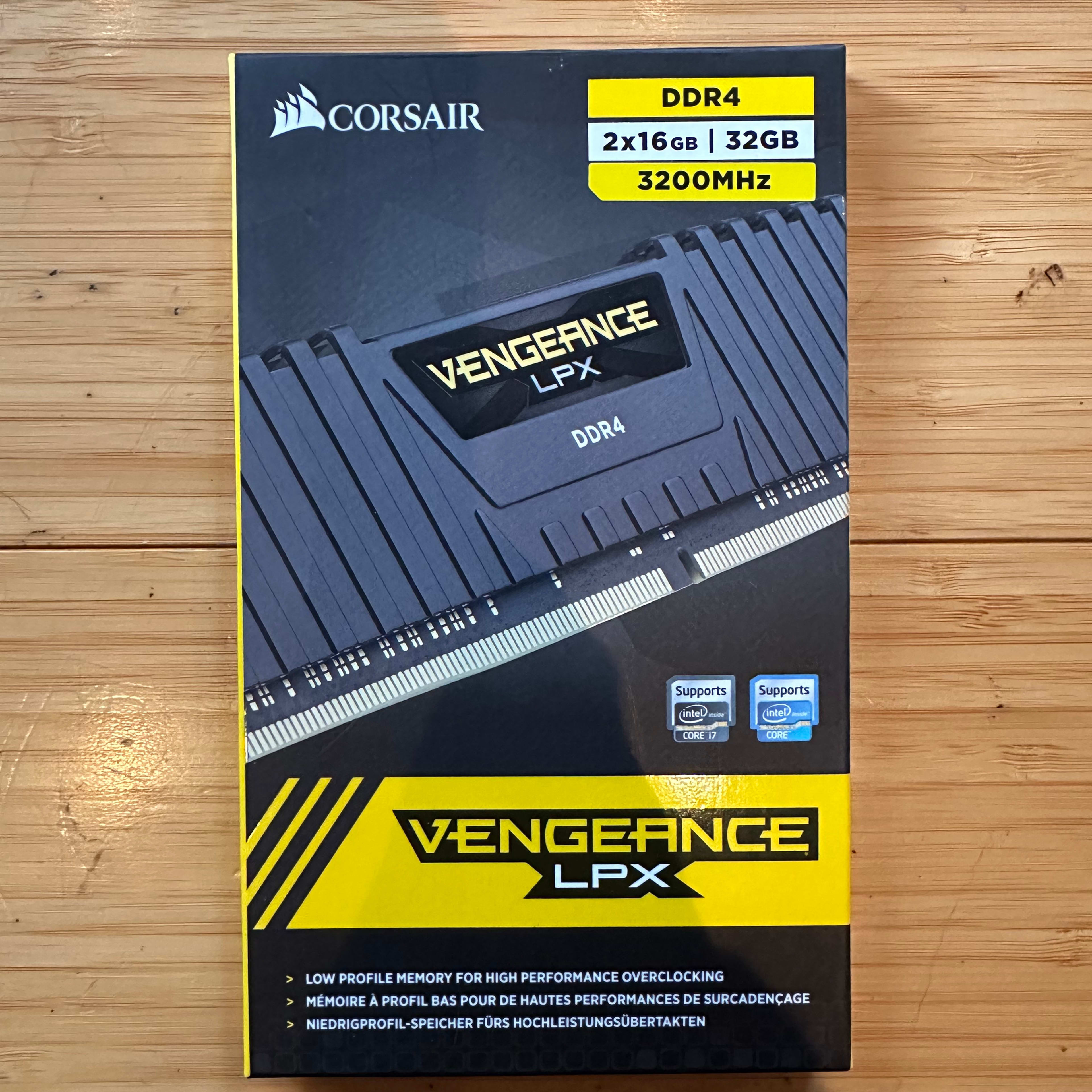 Corsair Vengeance LPX 32GB (2x16GB) 3200MHz Memory (Lightly Used, In Box, SKU CMK32GX4M2E3200C16)