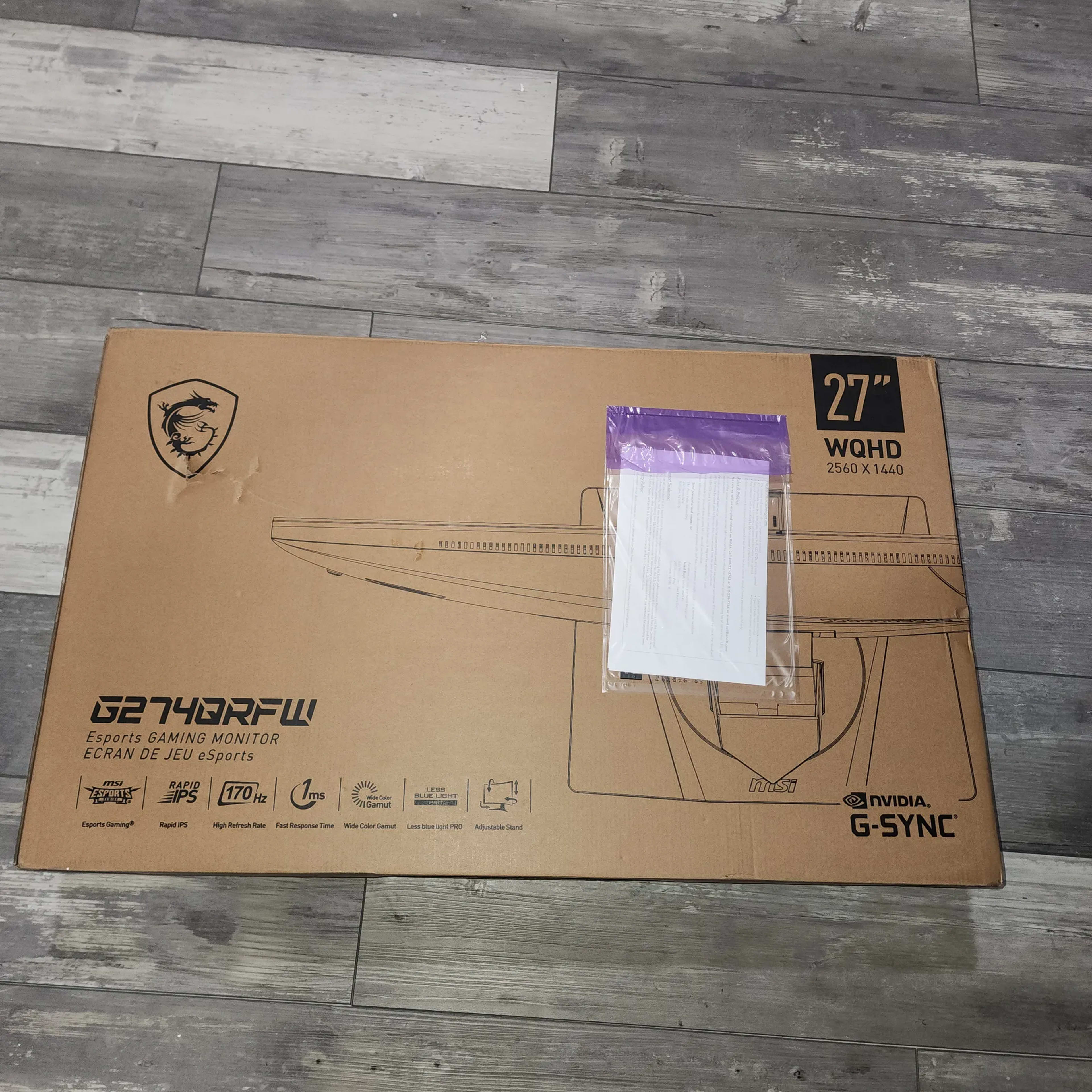 MSI G274QRFW 27" 1440p 170 Hz Gaming Monitor - White