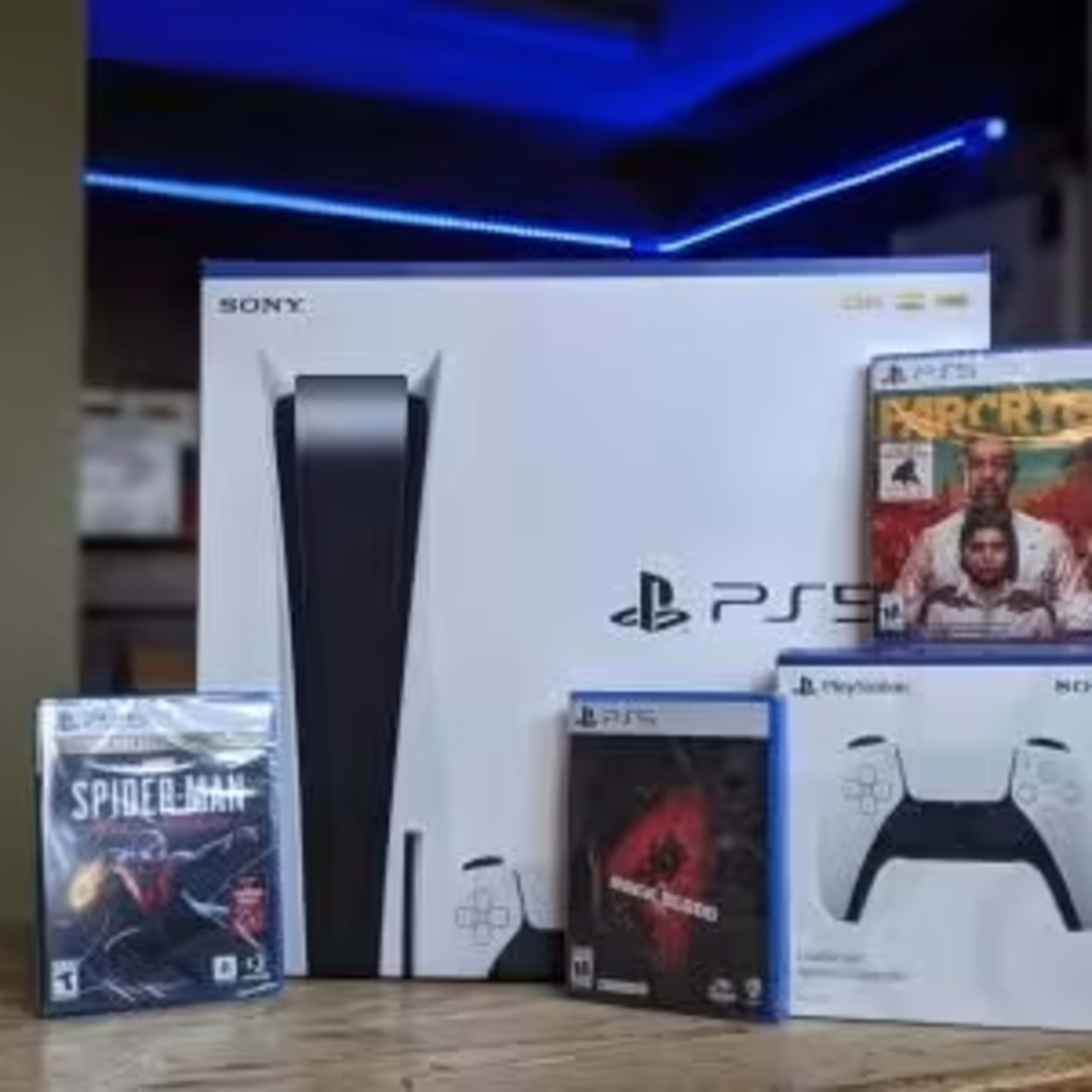 PS5 combo with games and extra controller 