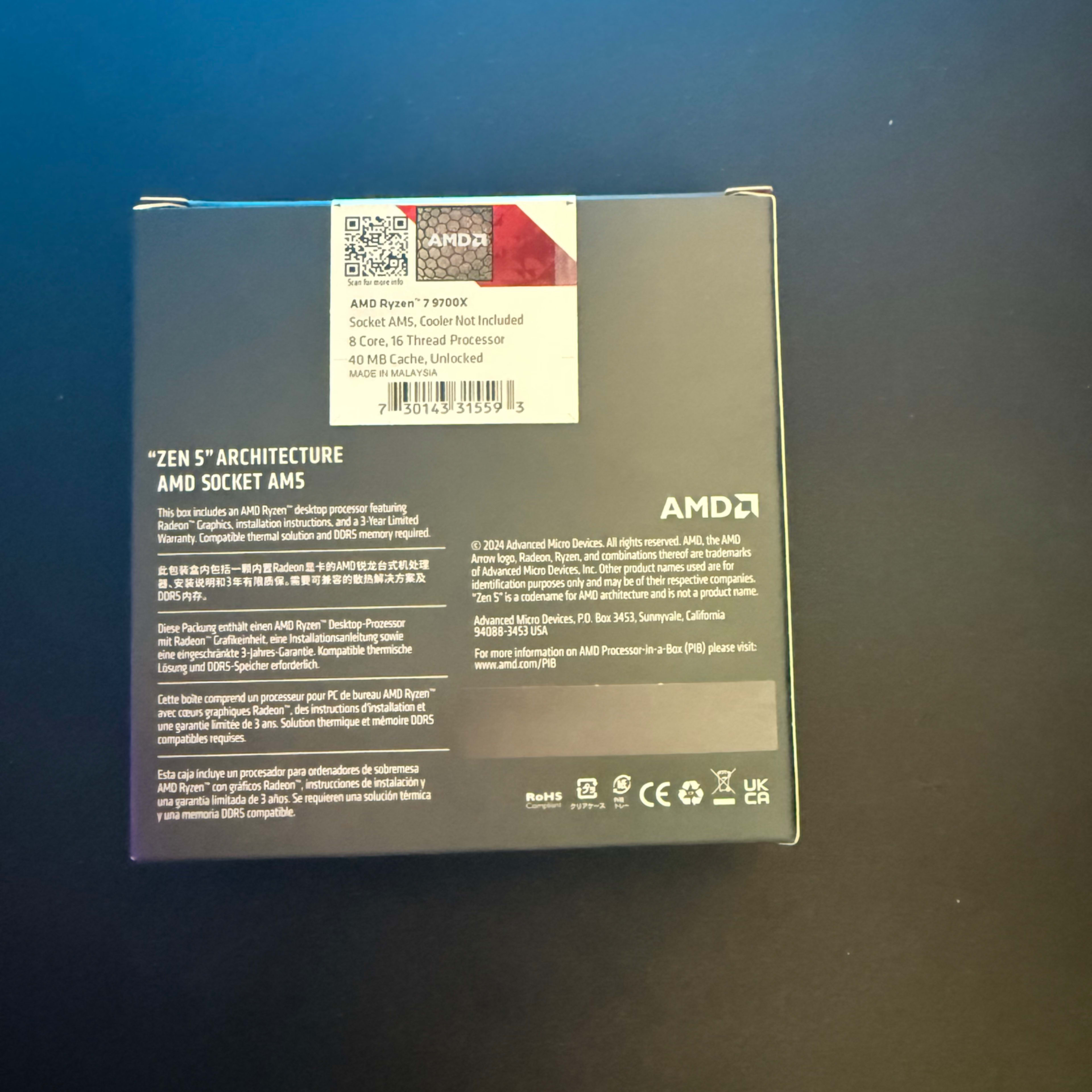BNIB AMD Ryzen 7 9700x | Jawa BNIB AMD Ryzen 7 9700x | Jawa