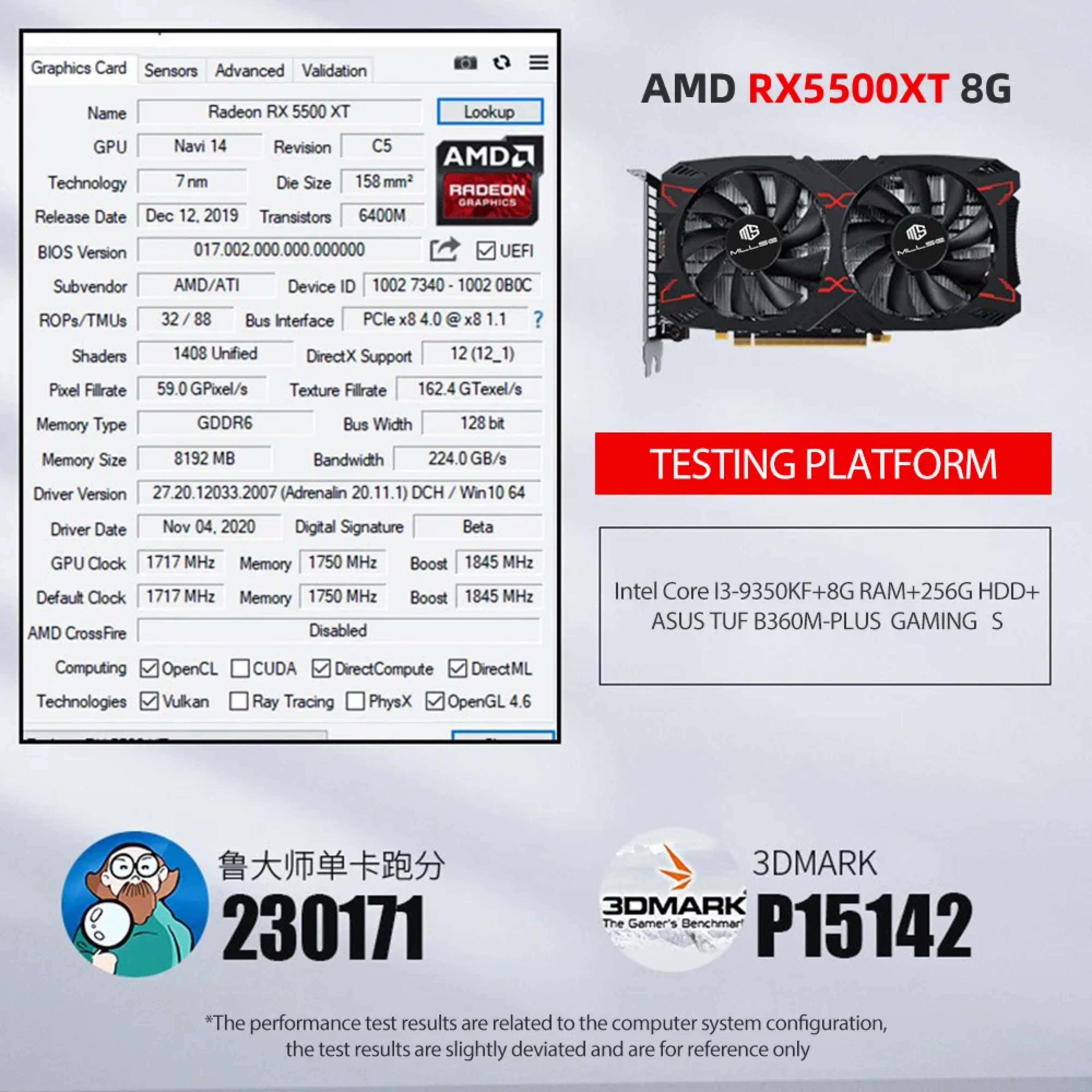 MLLSE RX 5500 XT (8 GB) faster then RX580