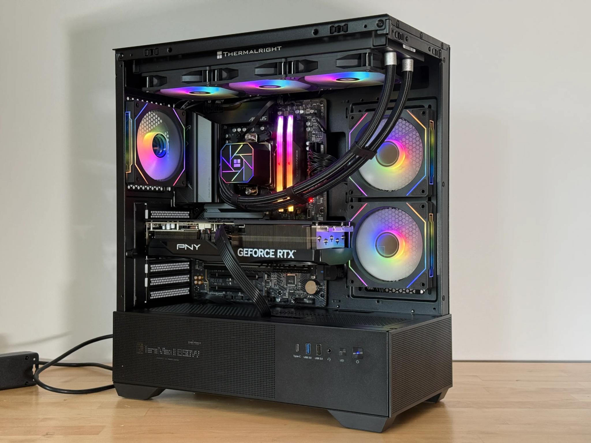 Ryzen7 7800X3D RTX 5070Ti ホワイトミドルタワー RGB Thermaltake LCGS View 7870TS 270Gaming Desktop AMD Ryzen 7