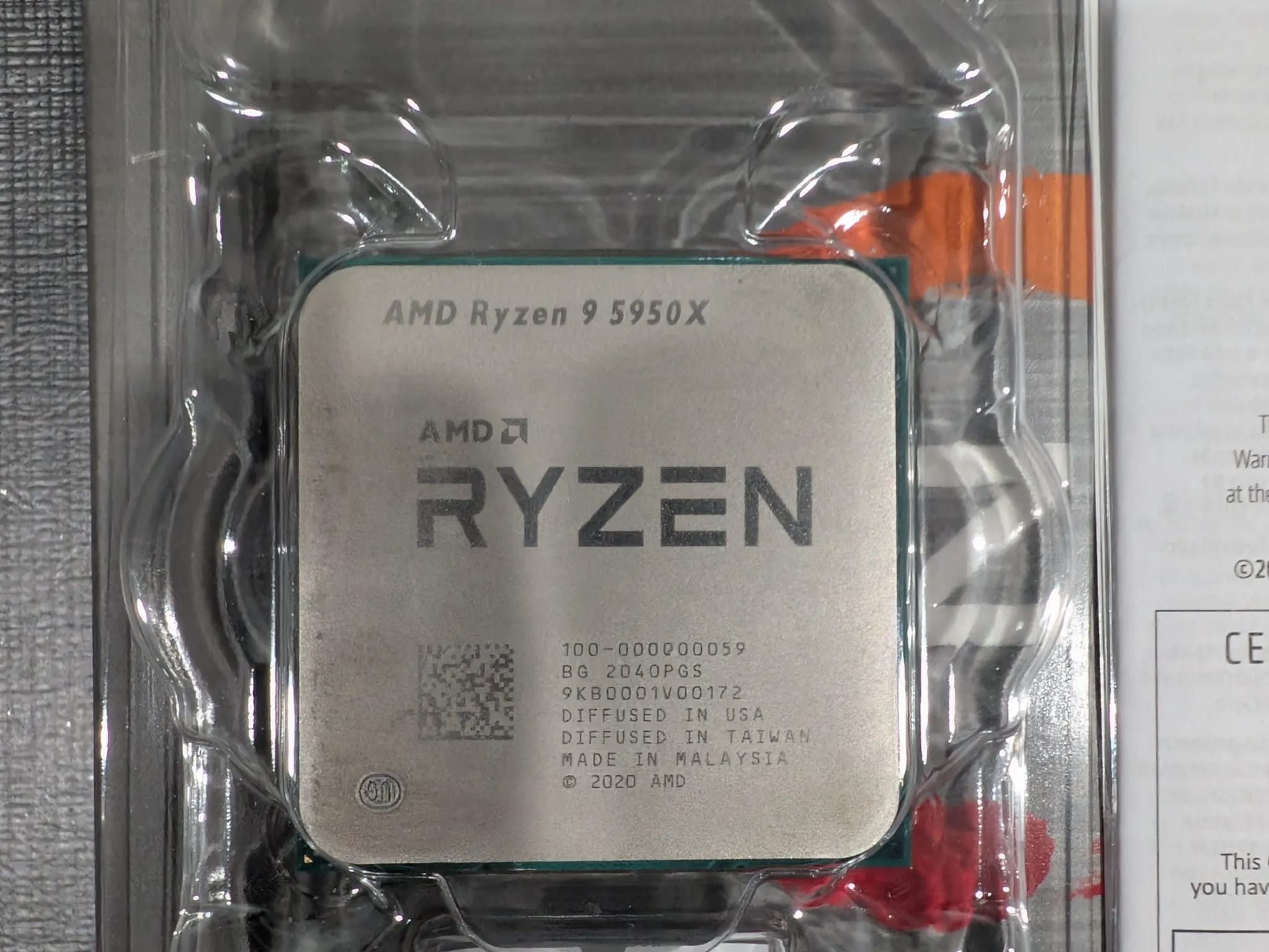 CPU AMD RYZEN9 5950X CPU BOX AMD Ryzen 9 5950X Desktop Processor (4.9GHz, 16 Cores