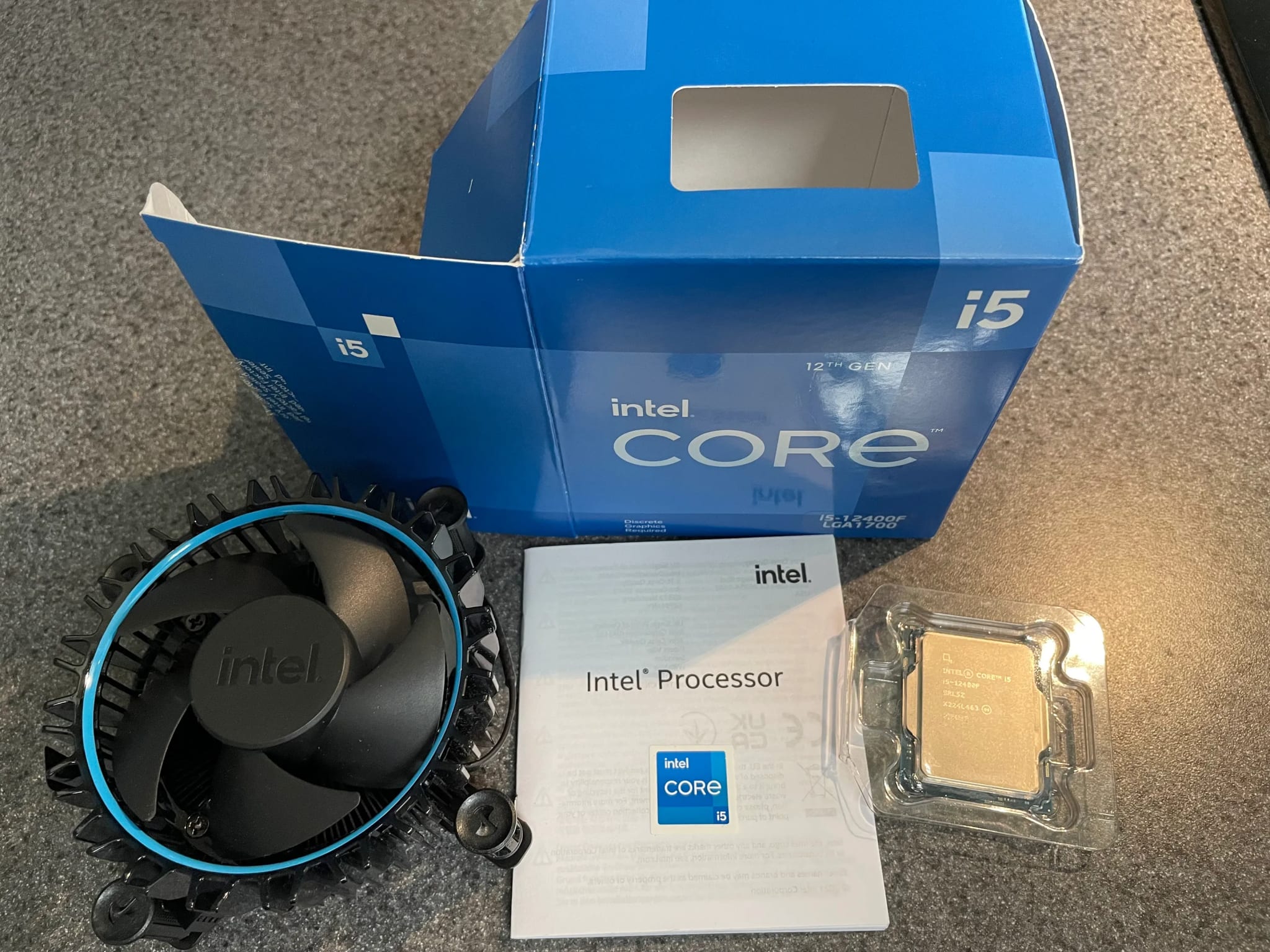INTEL ®️ i5- 12400F新品未使用 Intel Core i5-12400F - 6-Core 2.5GHz 12th Gen Alder Lake LGA